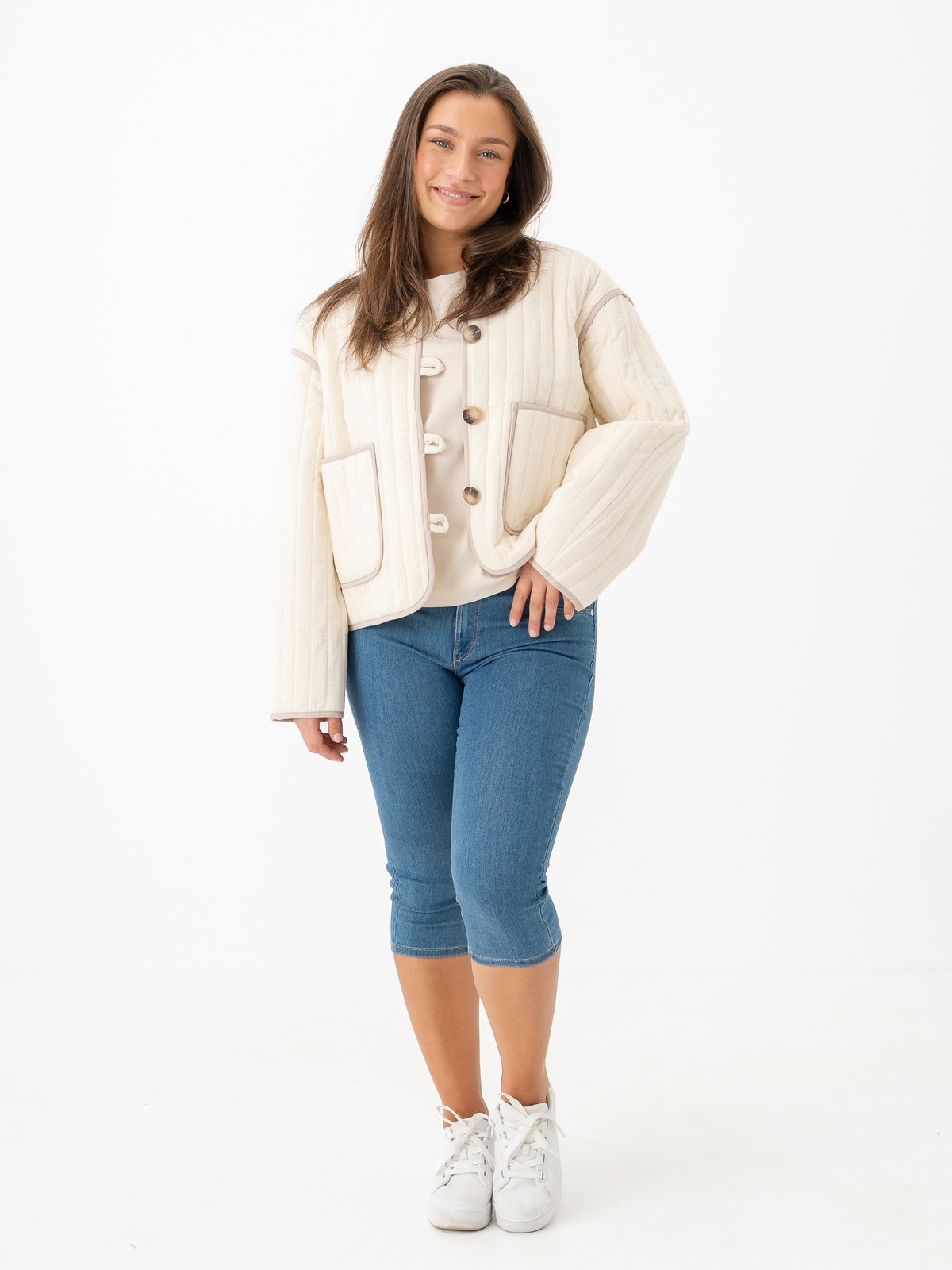 Selected Femme Linn Quilted Jacket Birch