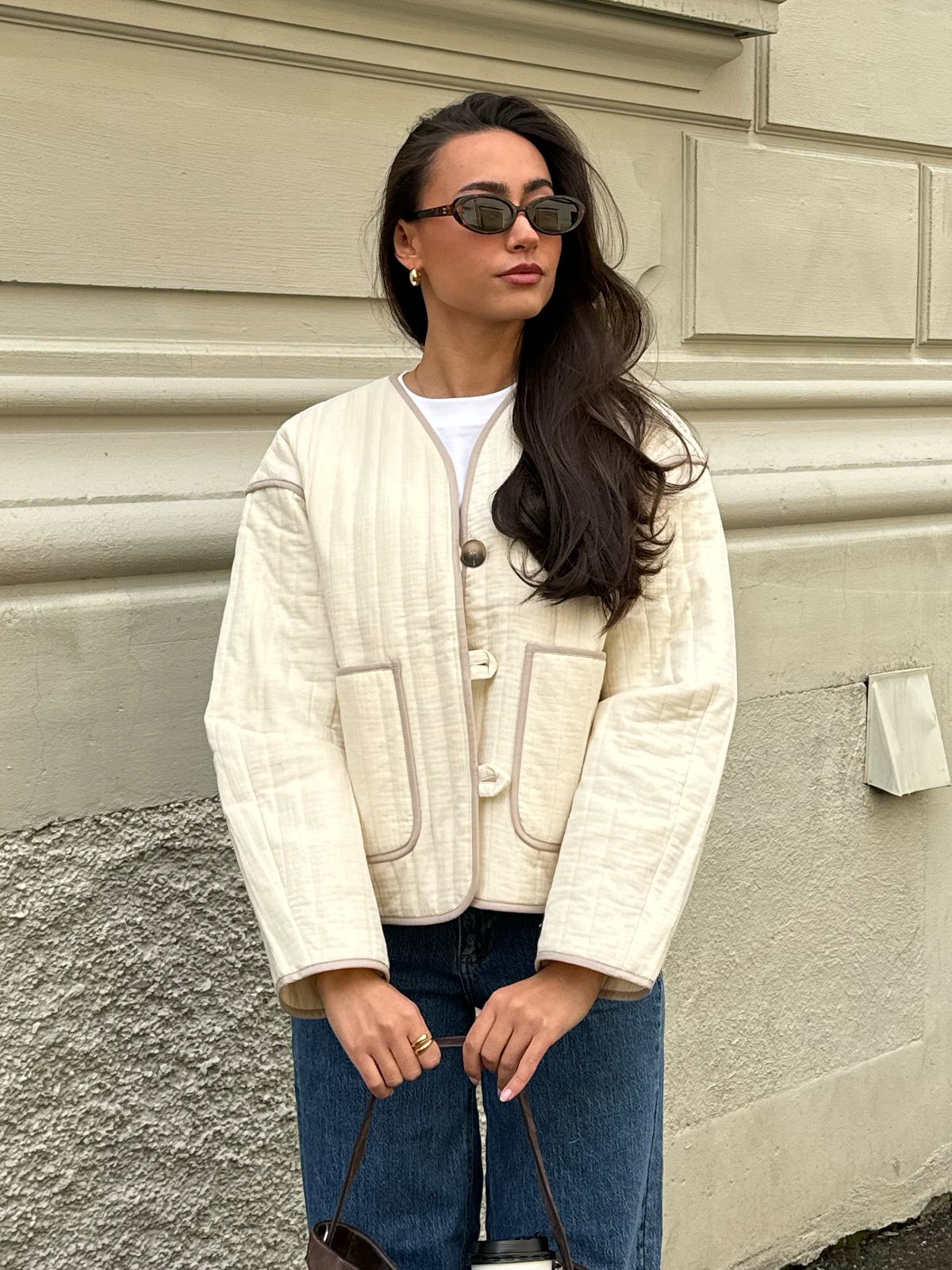 Selected Femme Linn Quilted Jacket Birch