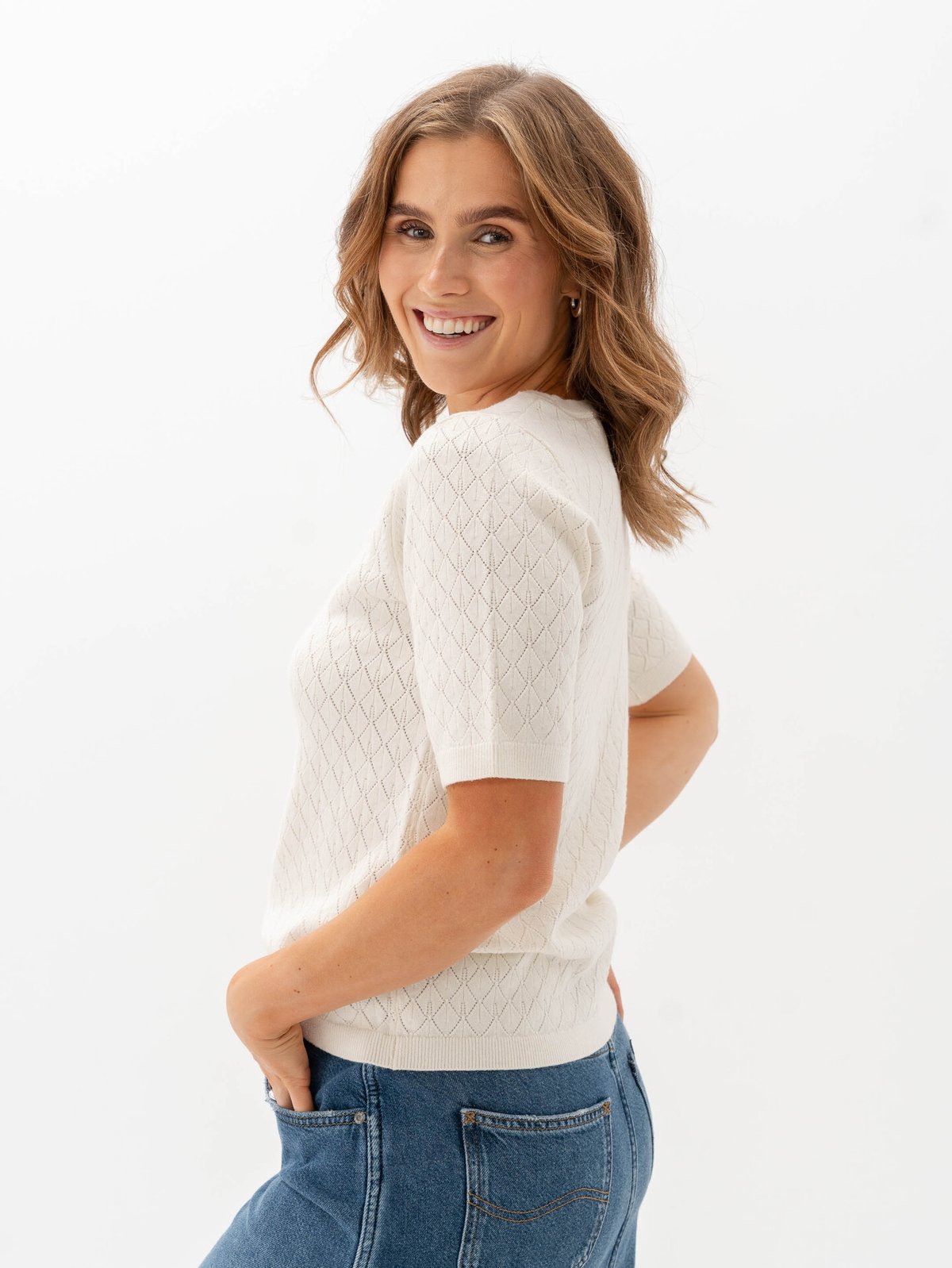 Selected Femme Helen 2/4 Knit O-Neck Birch