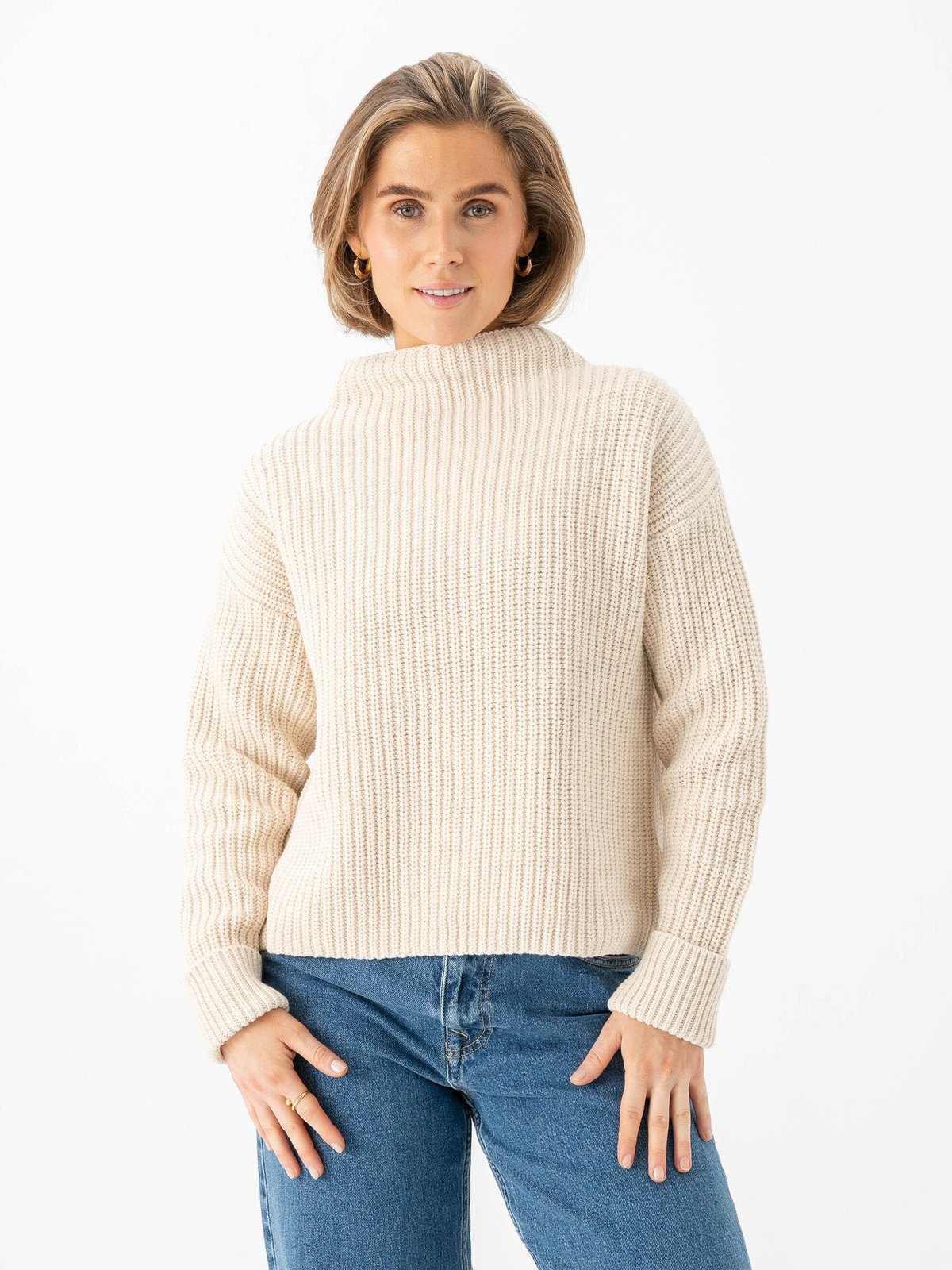 Selected Femme Selma Sus Long Sleeve Knit Pullover Birch