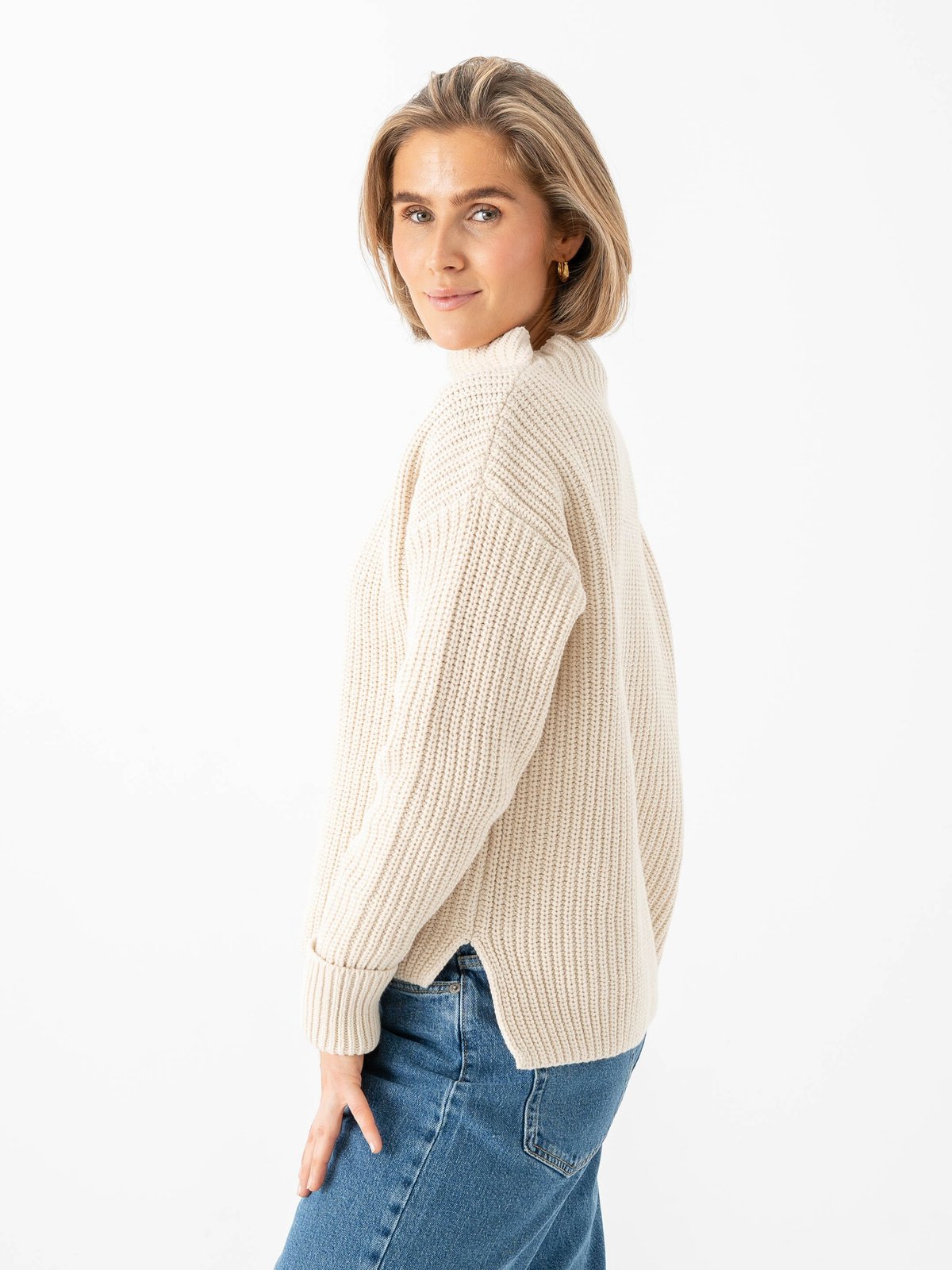 Selected Femme Selma Sus Long Sleeve Knit Pullover Birch