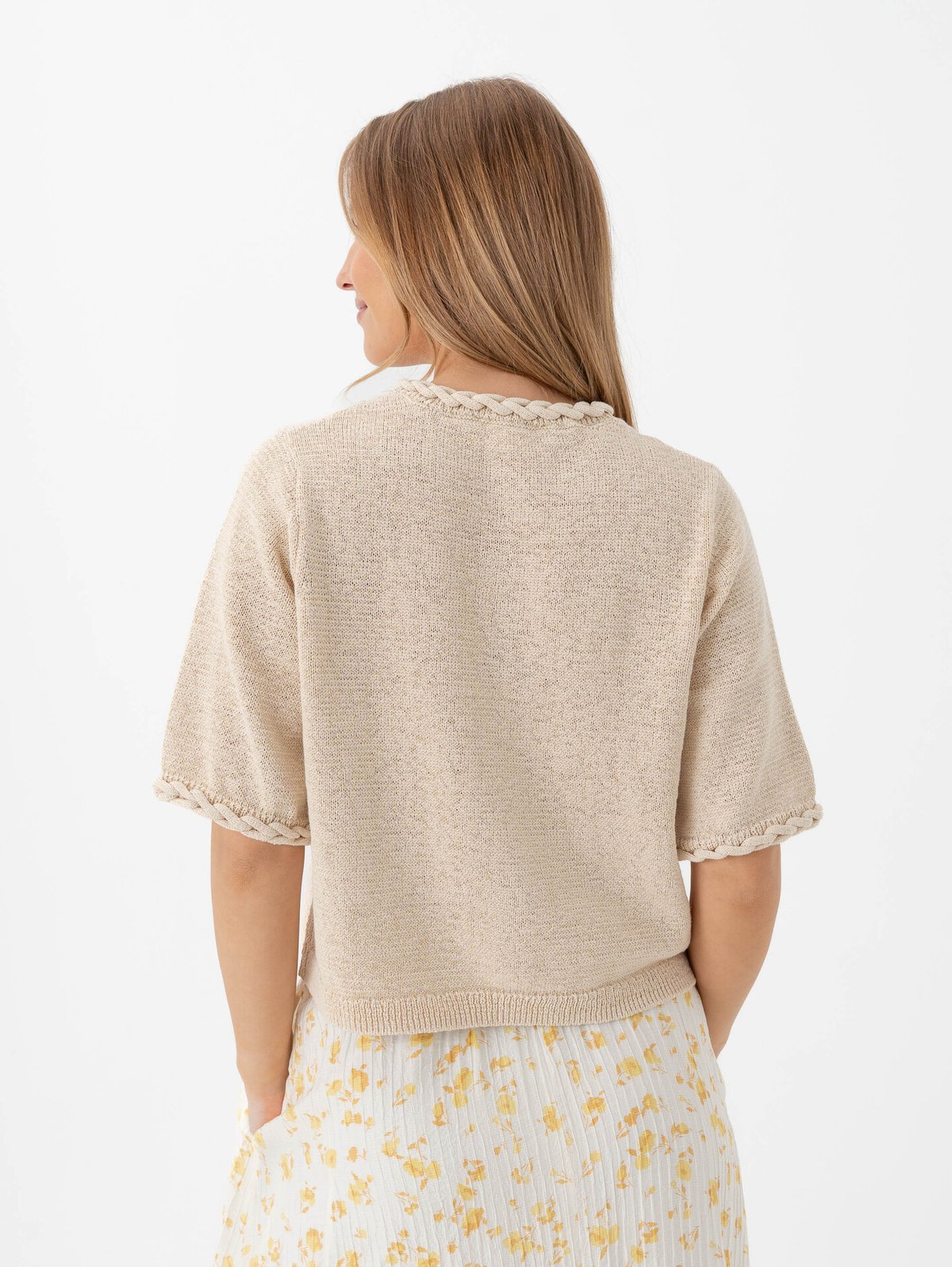 Selected Femme Alma 2/4 Knit Cardigan Birch