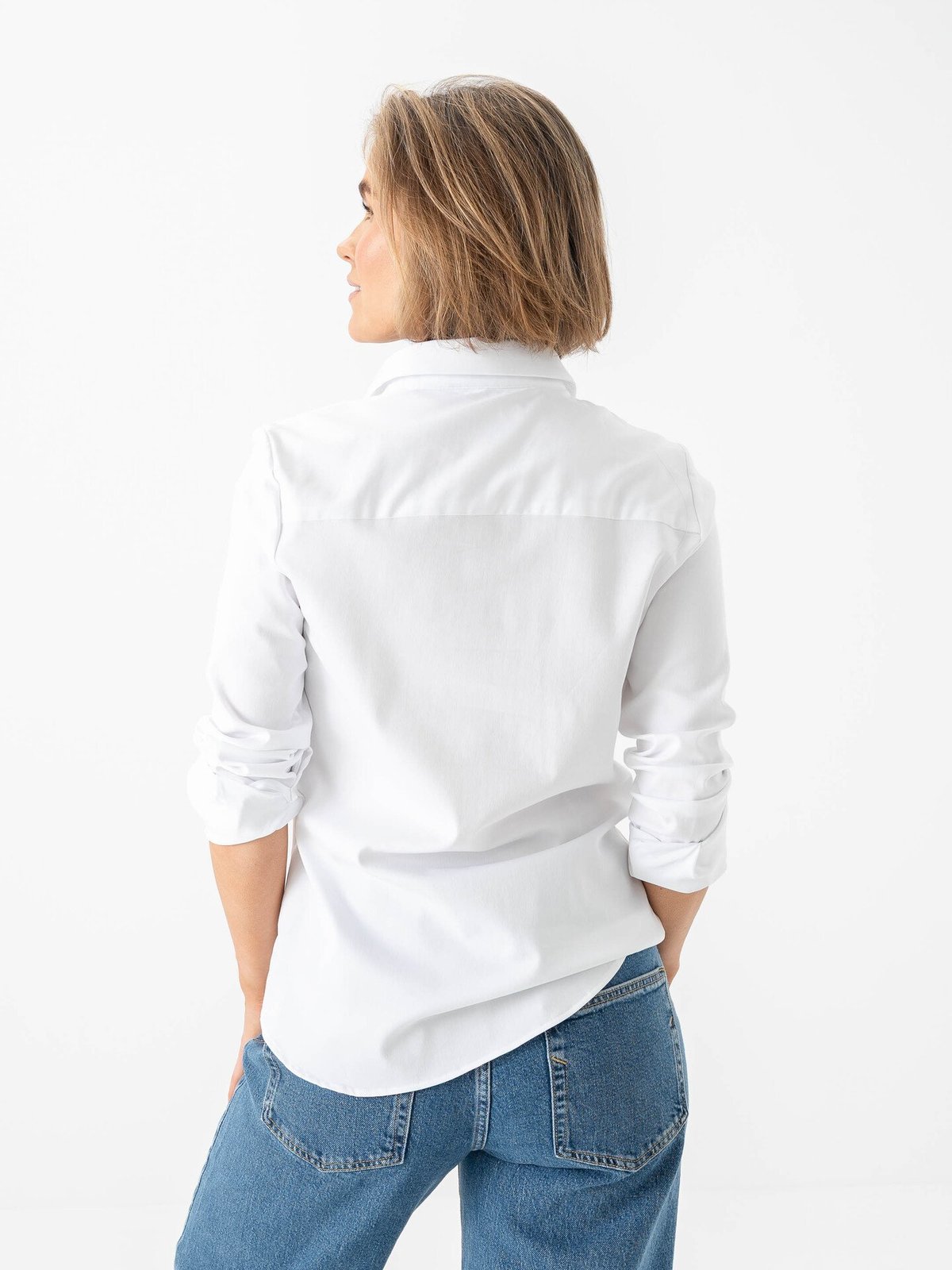 Selected Femme Romie Long Sleeve Fitted Shirt Bright White