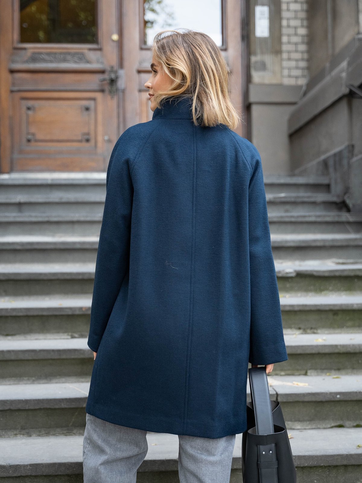 Selected Femme Vinni Lano Coat Dark Sapphire