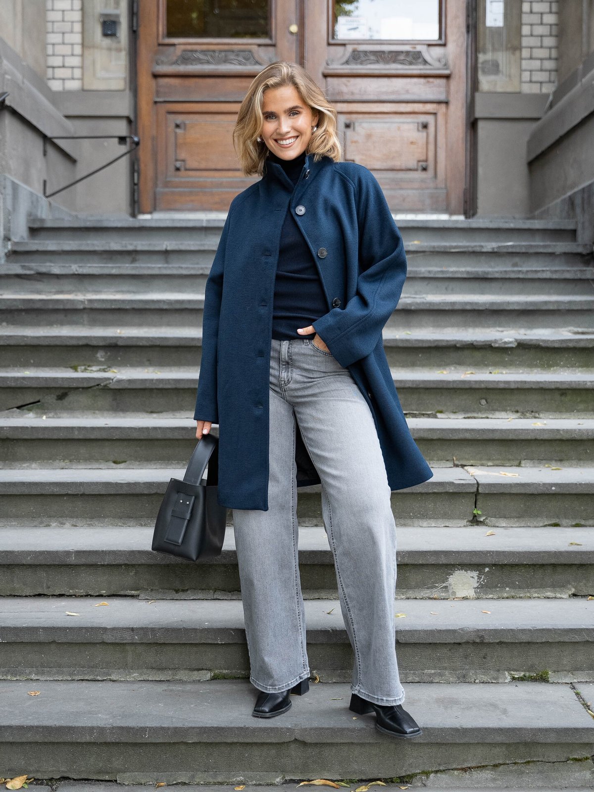 Selected Femme Vinni Lano Coat Dark Sapphire