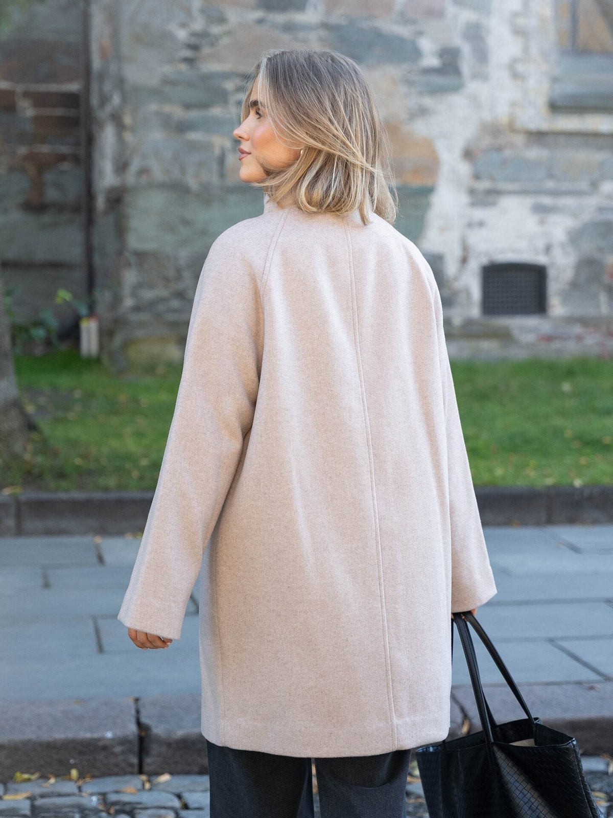 Selected Femme Vinni Lano Coat Sandshell Melange