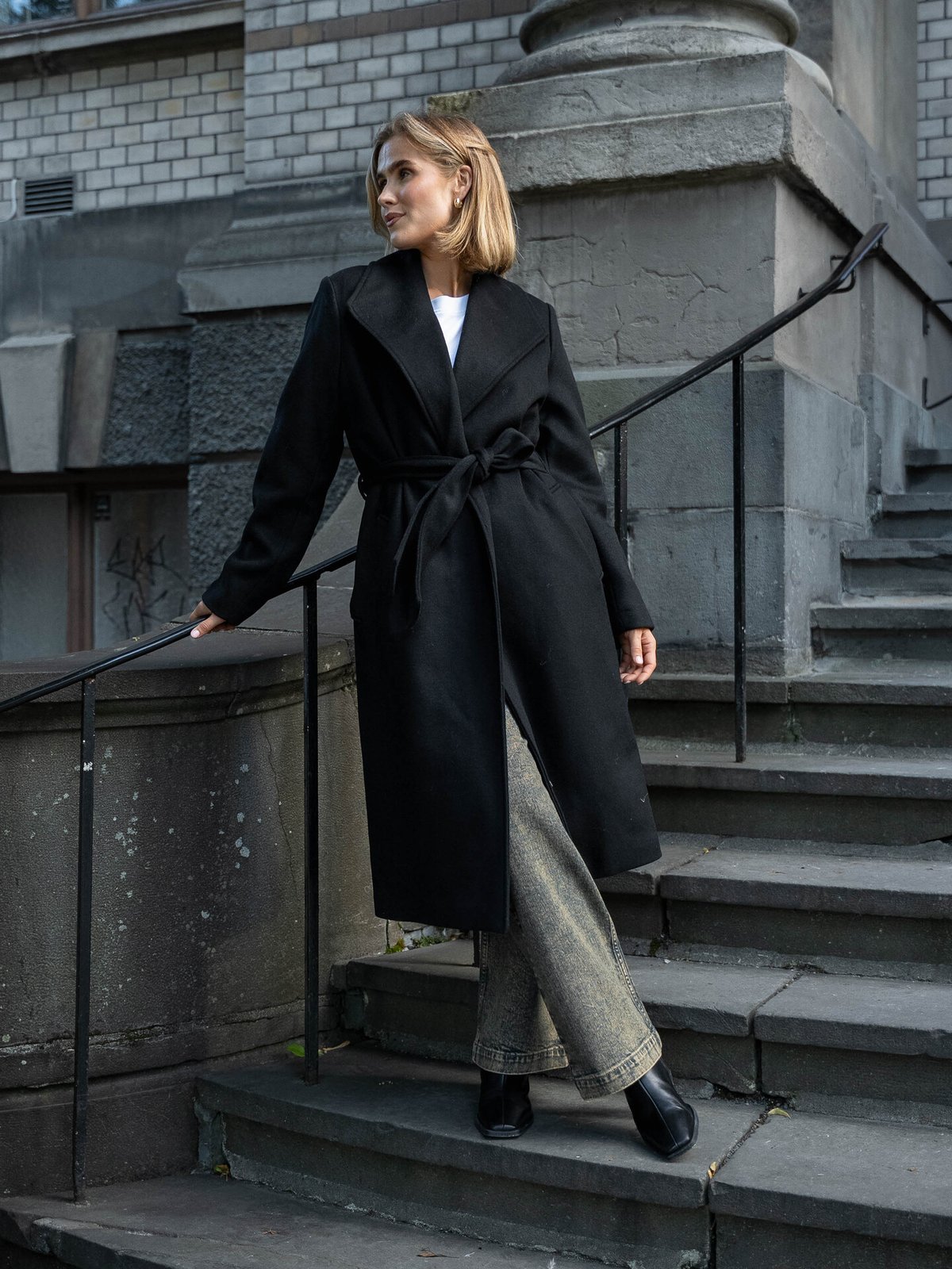 Selected Femme Rosa Lano Coat Black