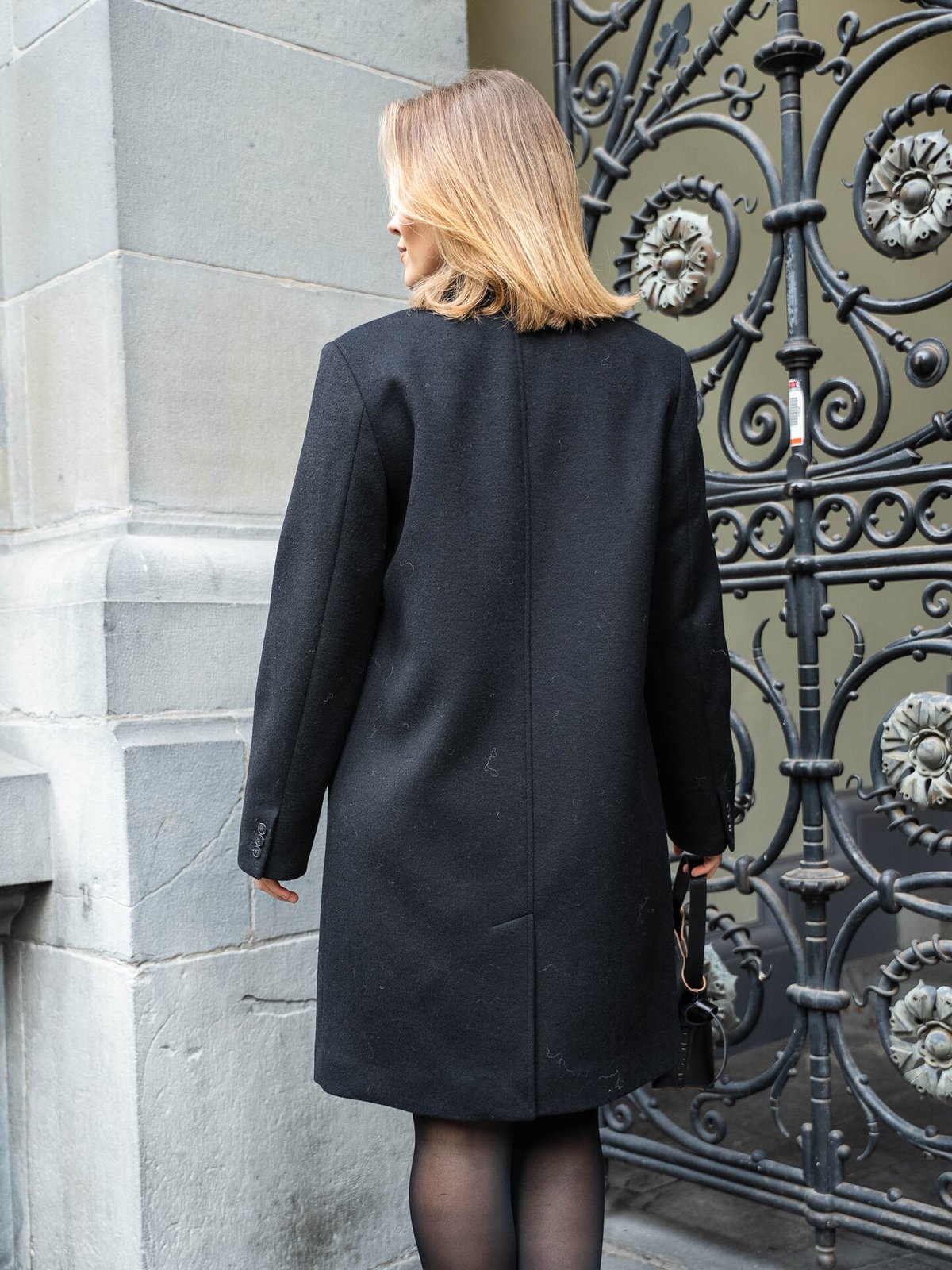 Selected Femme Sasja Lano Coat Black