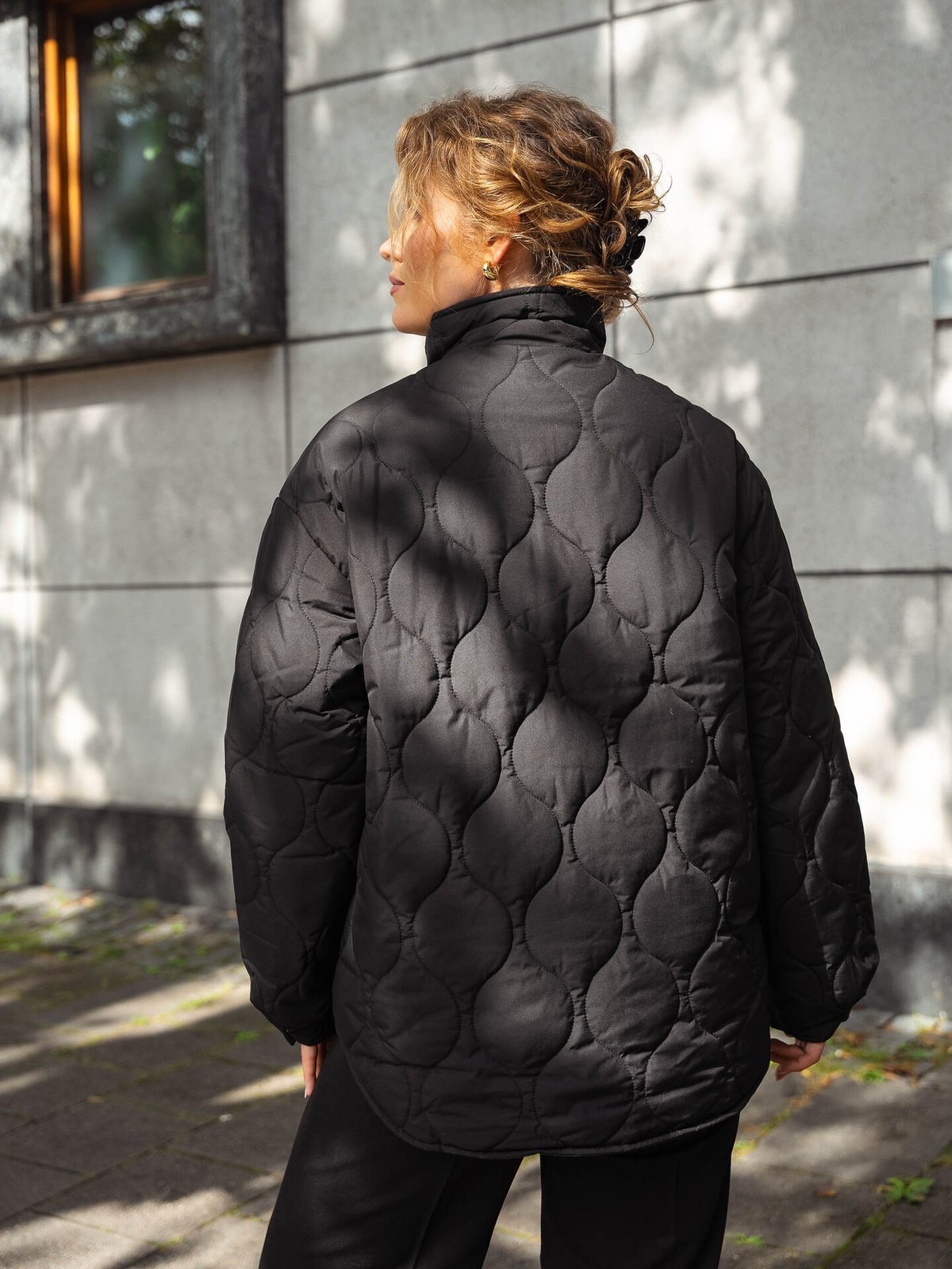 Selected Femme Cilla Quilted Jacket Black