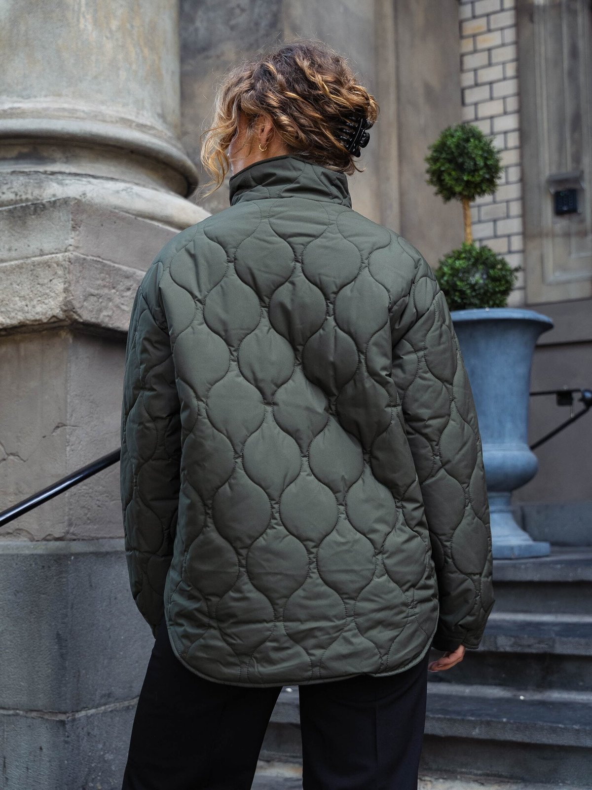 Selected Femme Cilla Quilted Jacket Deep Depths