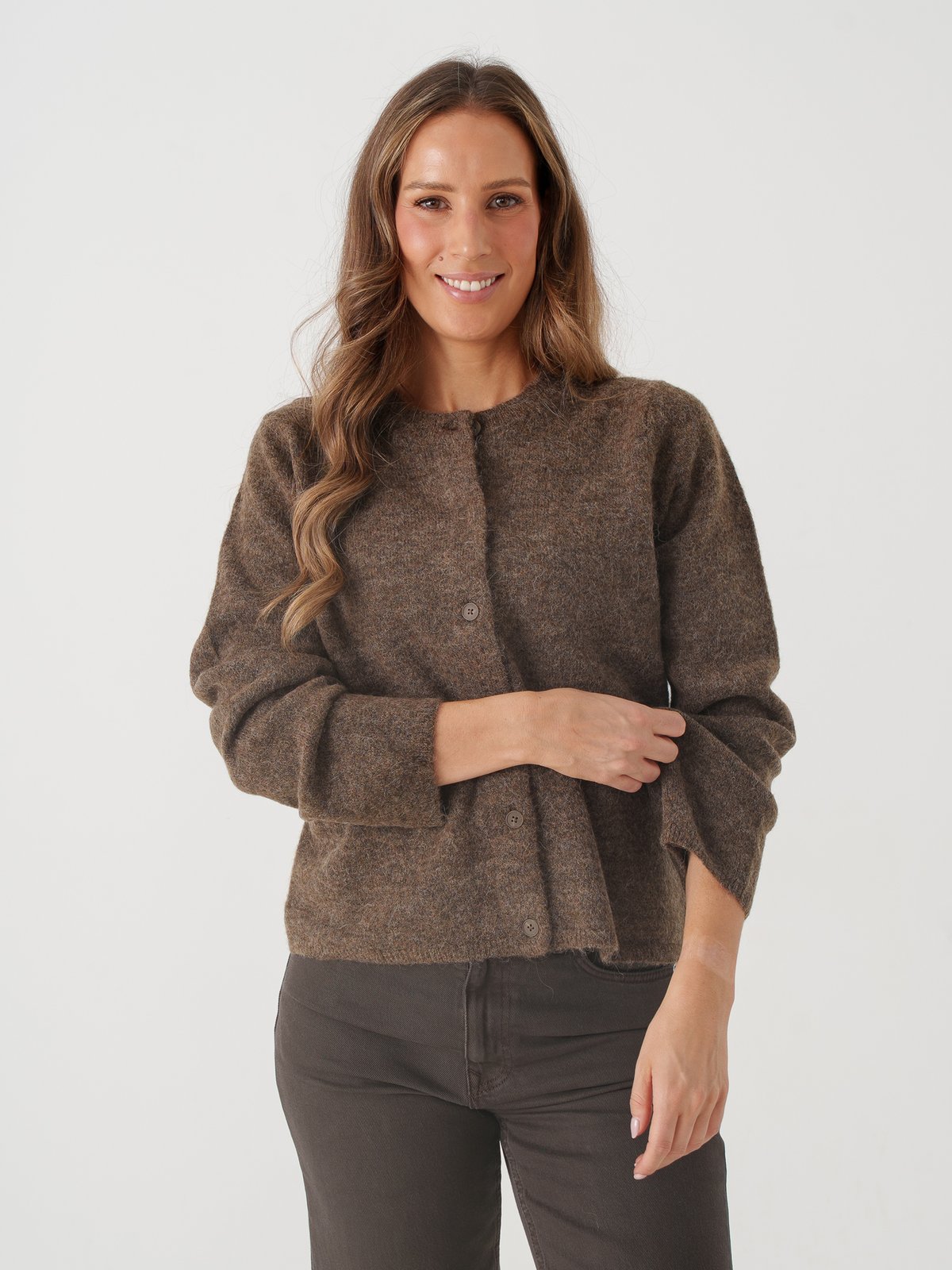 Selected Femme Lulu New Long Sleeve Knit Cardigan Dachsund