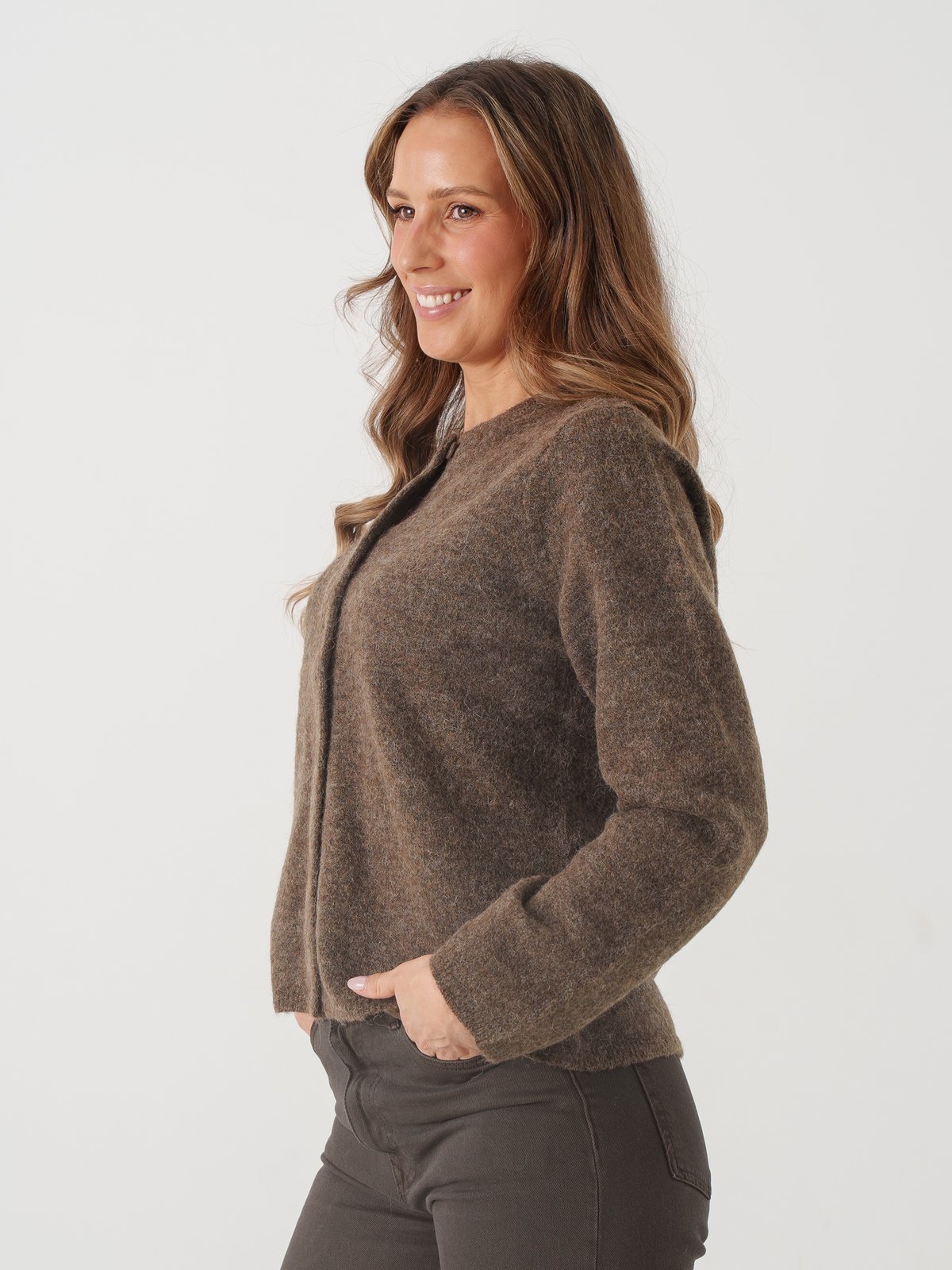 Selected Femme Lulu New Long Sleeve Knit Cardigan Dachsund