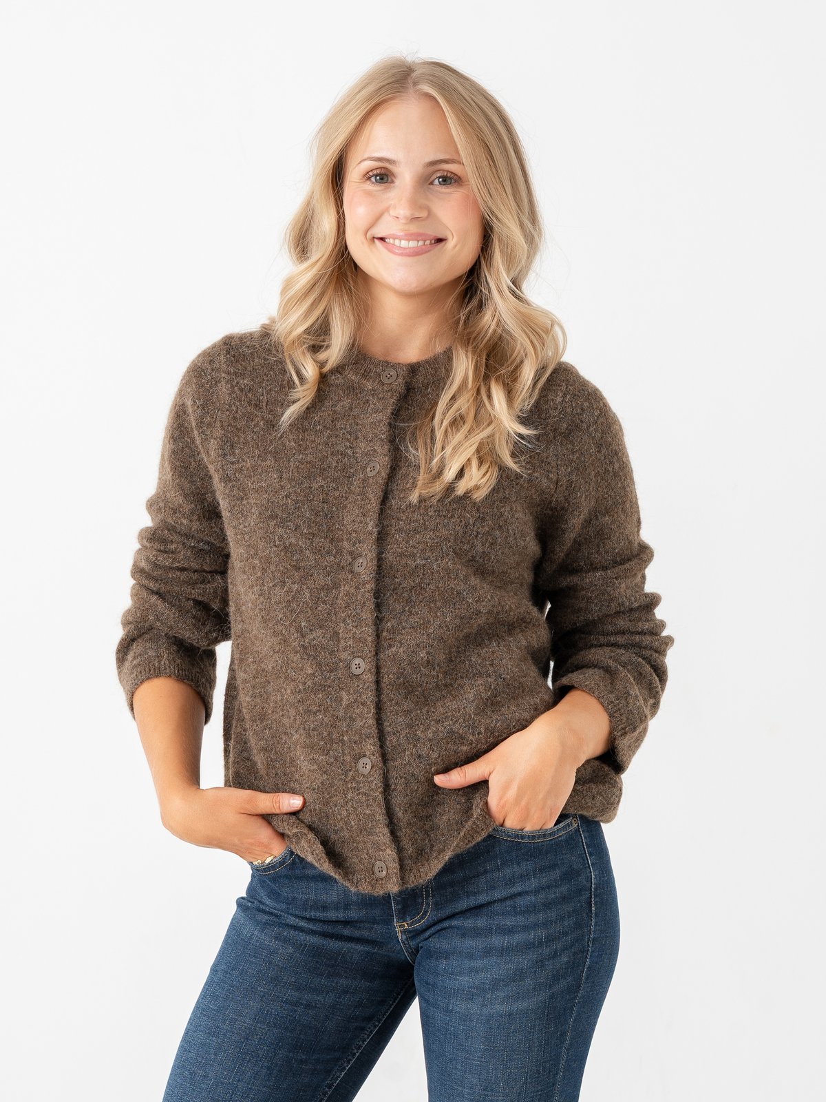 Selected Femme Lulu New Long Sleeve Knit Cardigan Dachsund