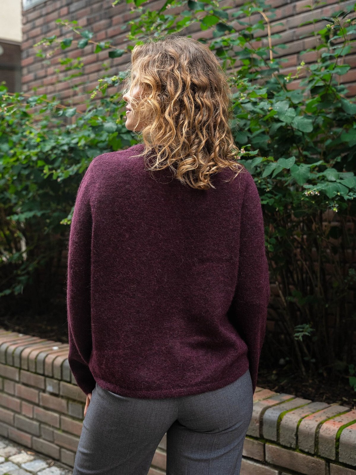 Selected Femme Lulu New Long Sleeve Knit Cardigan Fig MELANGE