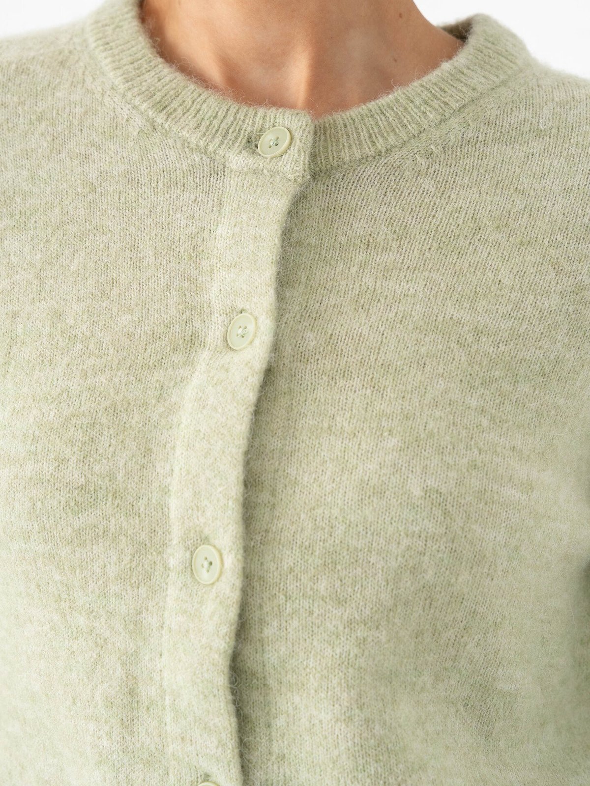 Selected Femme Lulu New Long Sleeve Knit Cardigan Lint Melange