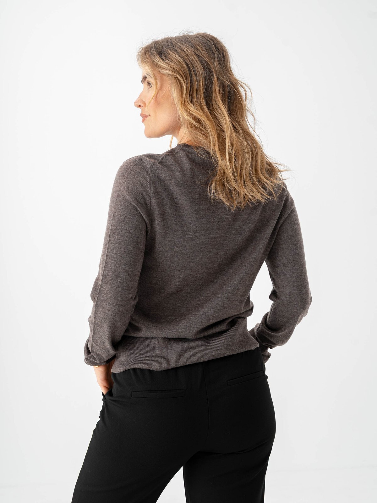 Selected Femme Thea Long Sleeve Knit Merino O-Neck Delicioso