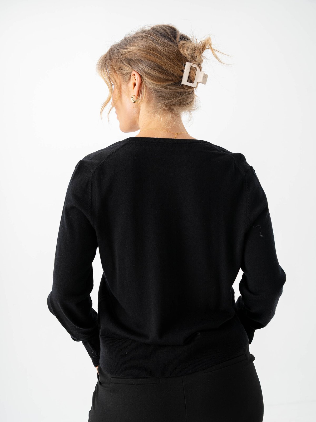 Selected Femme Thea Knit Merino Cardigan Black