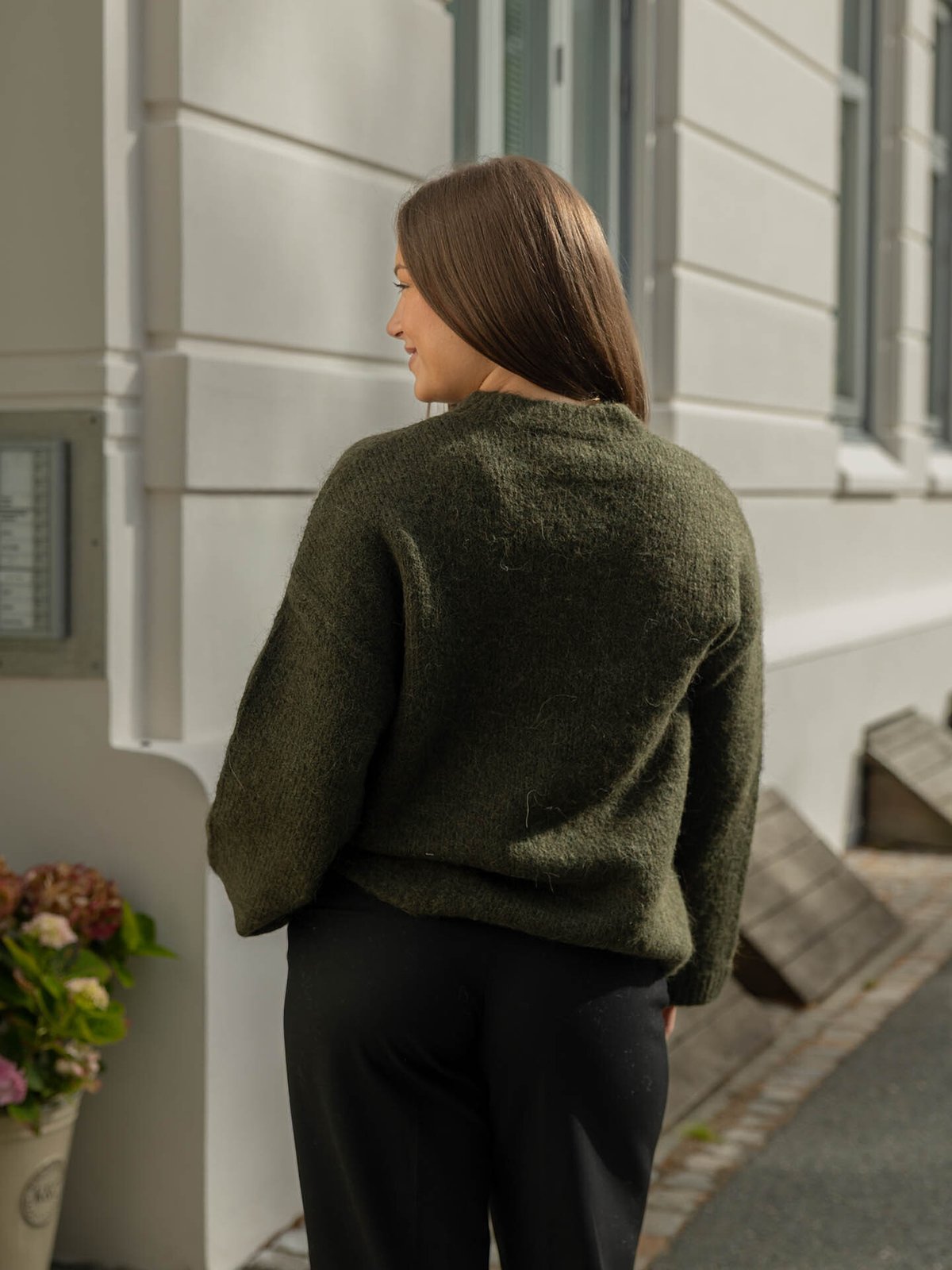 Selected Femme Gabriella Long Sleeve Knit New O-Neck Deep Depths