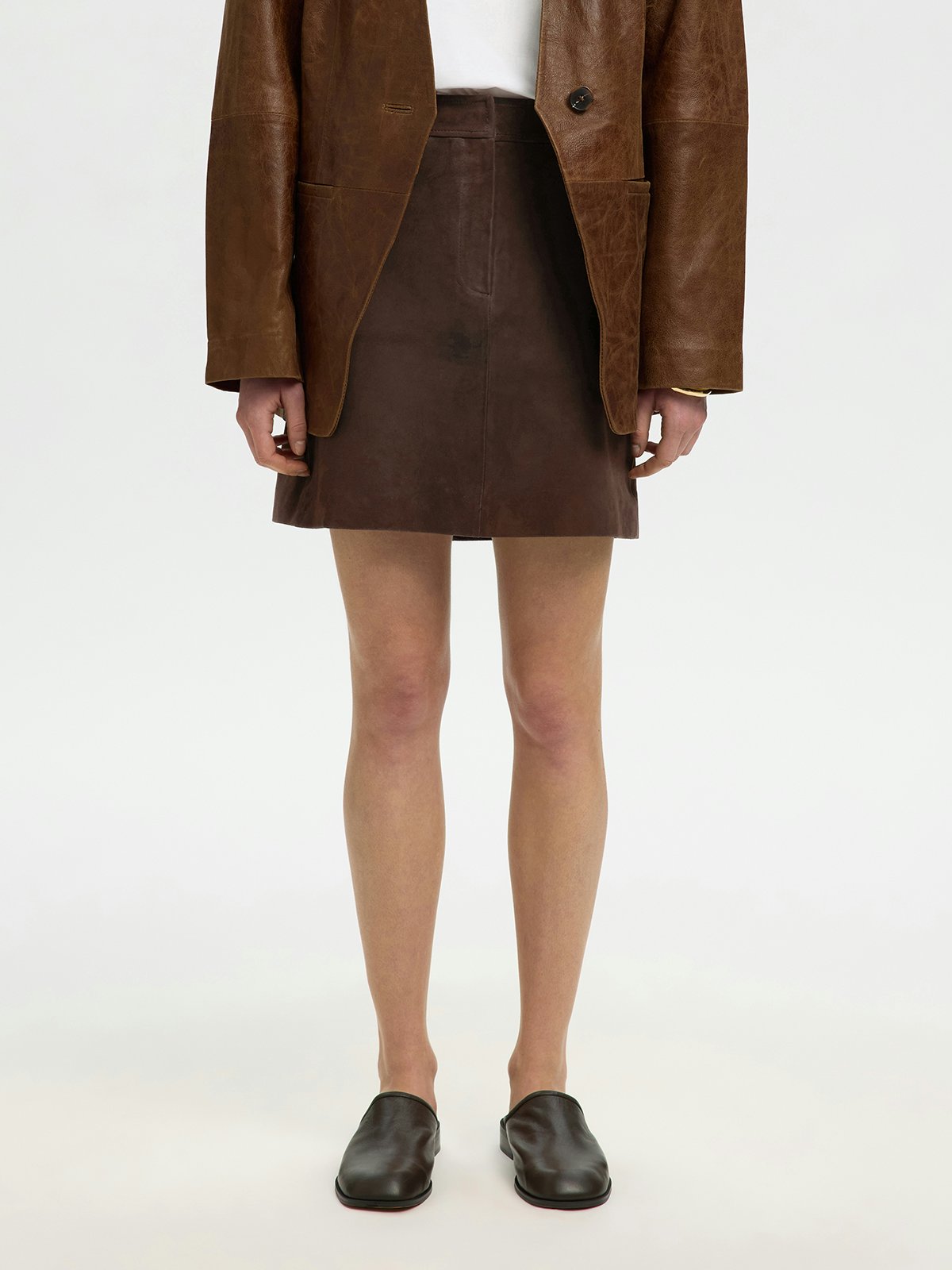 Selected Femme Kaya Mid Waist Suede Skirt Delicioso