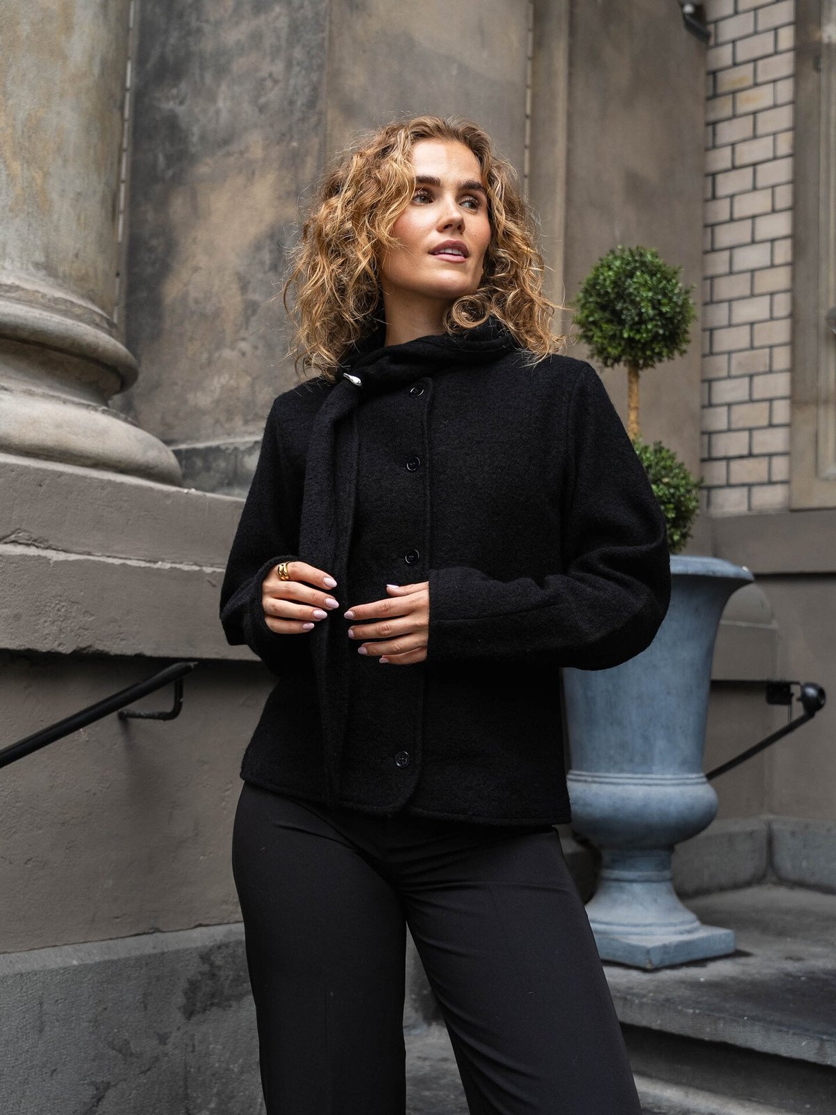 Selected Femme Darla Long Sleeve Knit Jacket Black