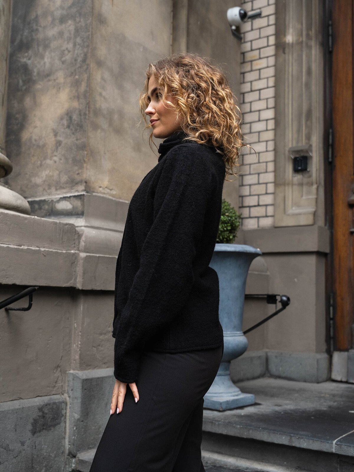 Selected Femme Darla Long Sleeve Knit Jacket Black