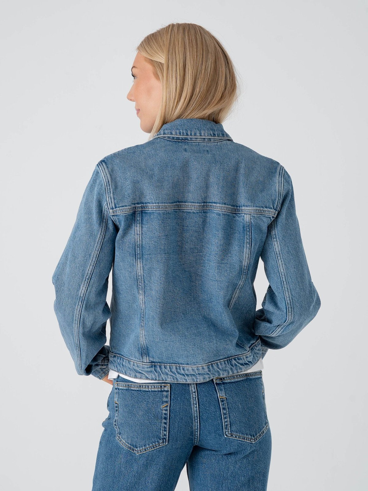 Selected Femme Cena Kori Lig Relaxed Denim Jacket Light Blue Denim