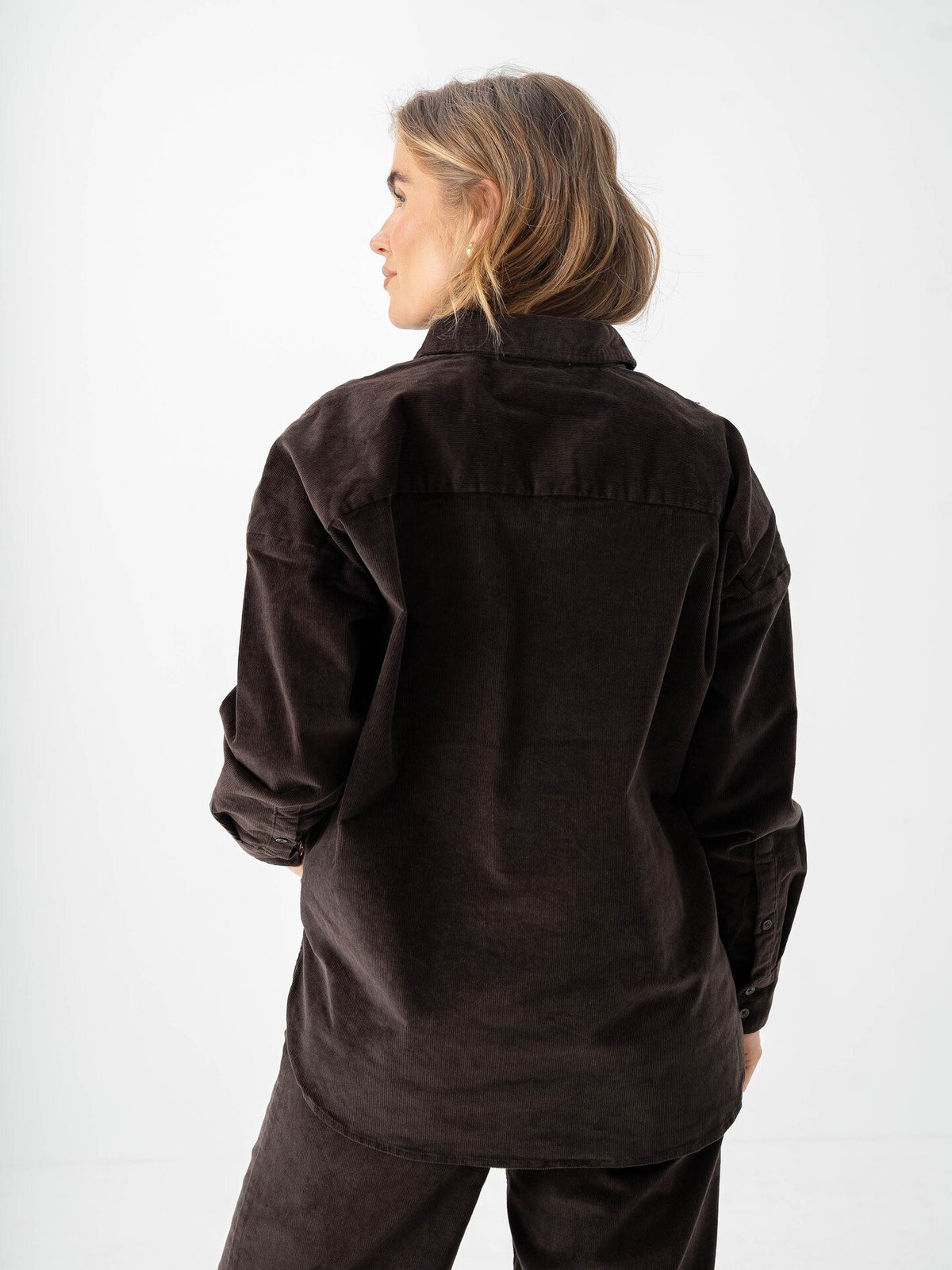 Selected Femme Runa Corduroy Shirt Chocolate Torte