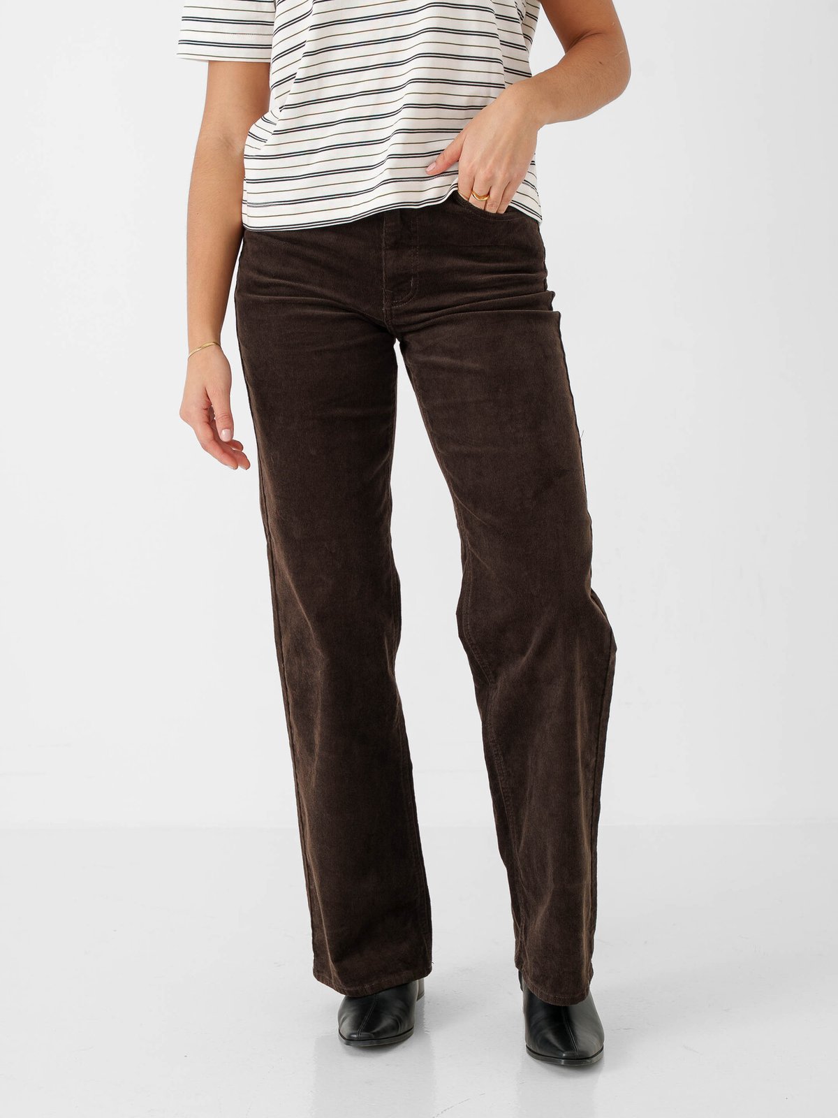 Selected Femme Wide Runa Highwaist Corduroy Pant Delicioso
