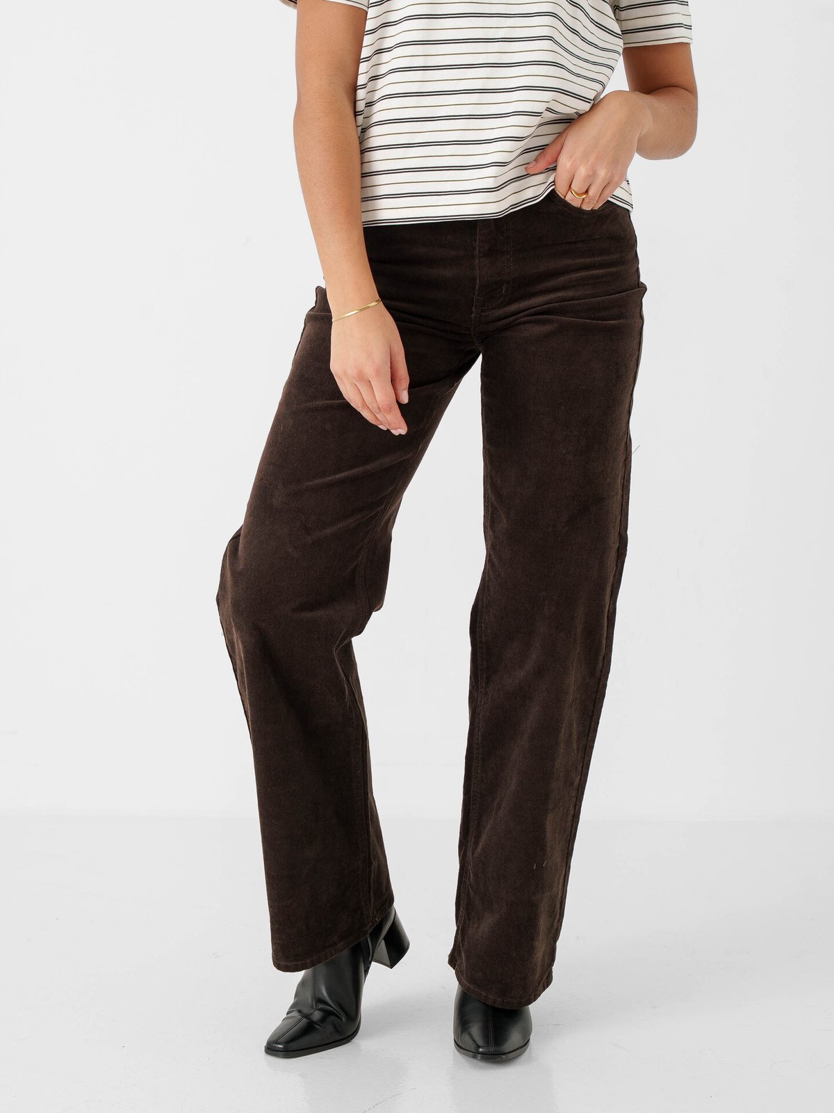 Selected Femme Wide Runa Highwaist Corduroy Pant Delicioso
