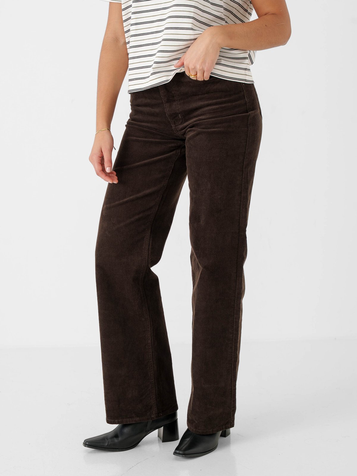 Selected Femme Wide Runa Highwaist Corduroy Pant Delicioso