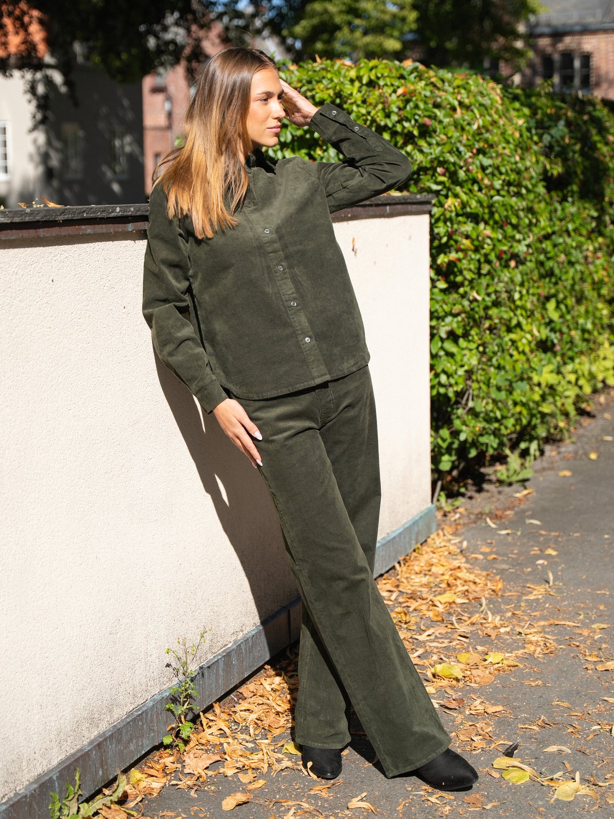 Selected Femme Wide Runa Highwaist Corduroy Pant Deep Depths