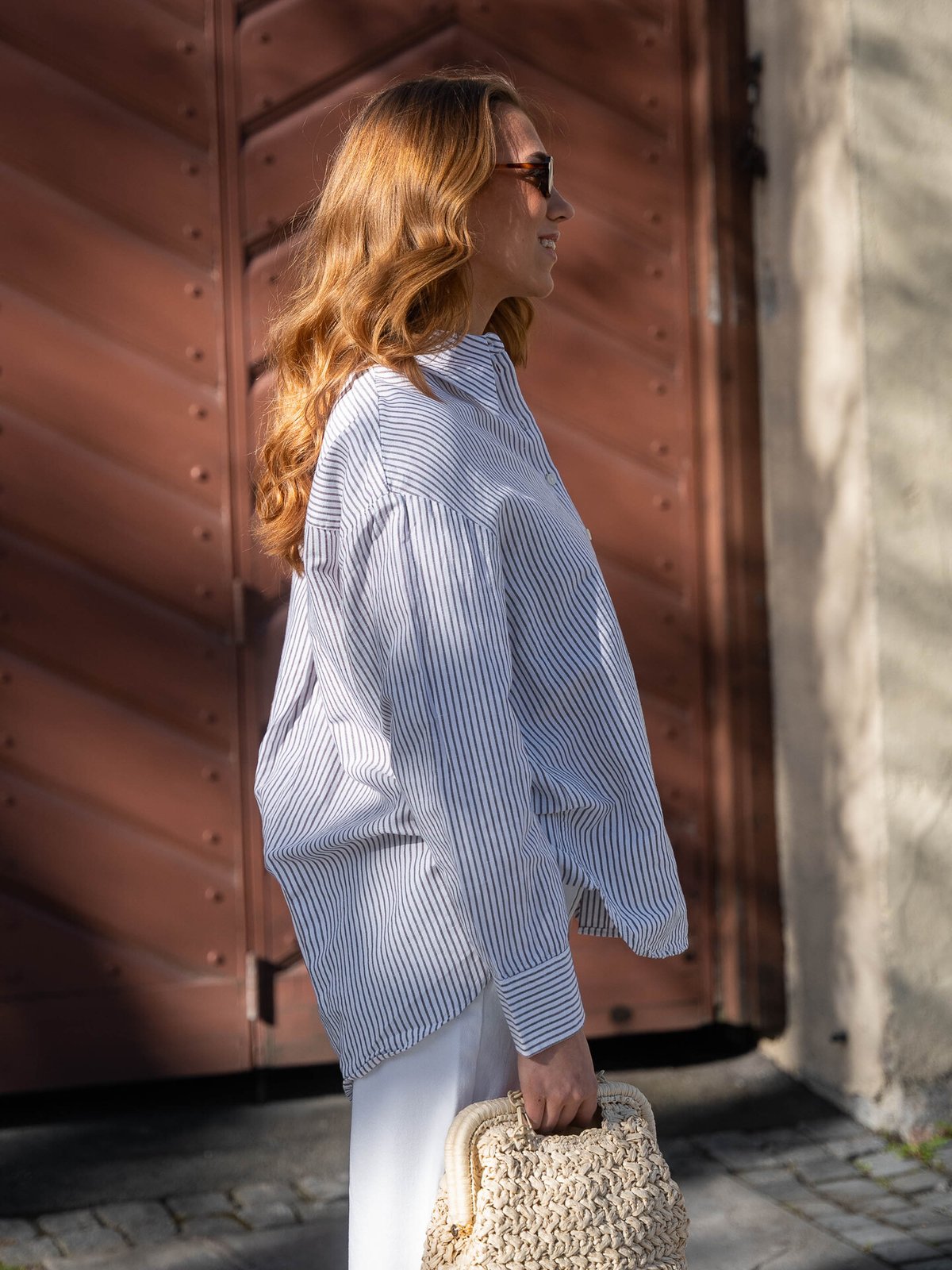 Selected Femme Cleo Oversize Linen Blend Shirt Bright White