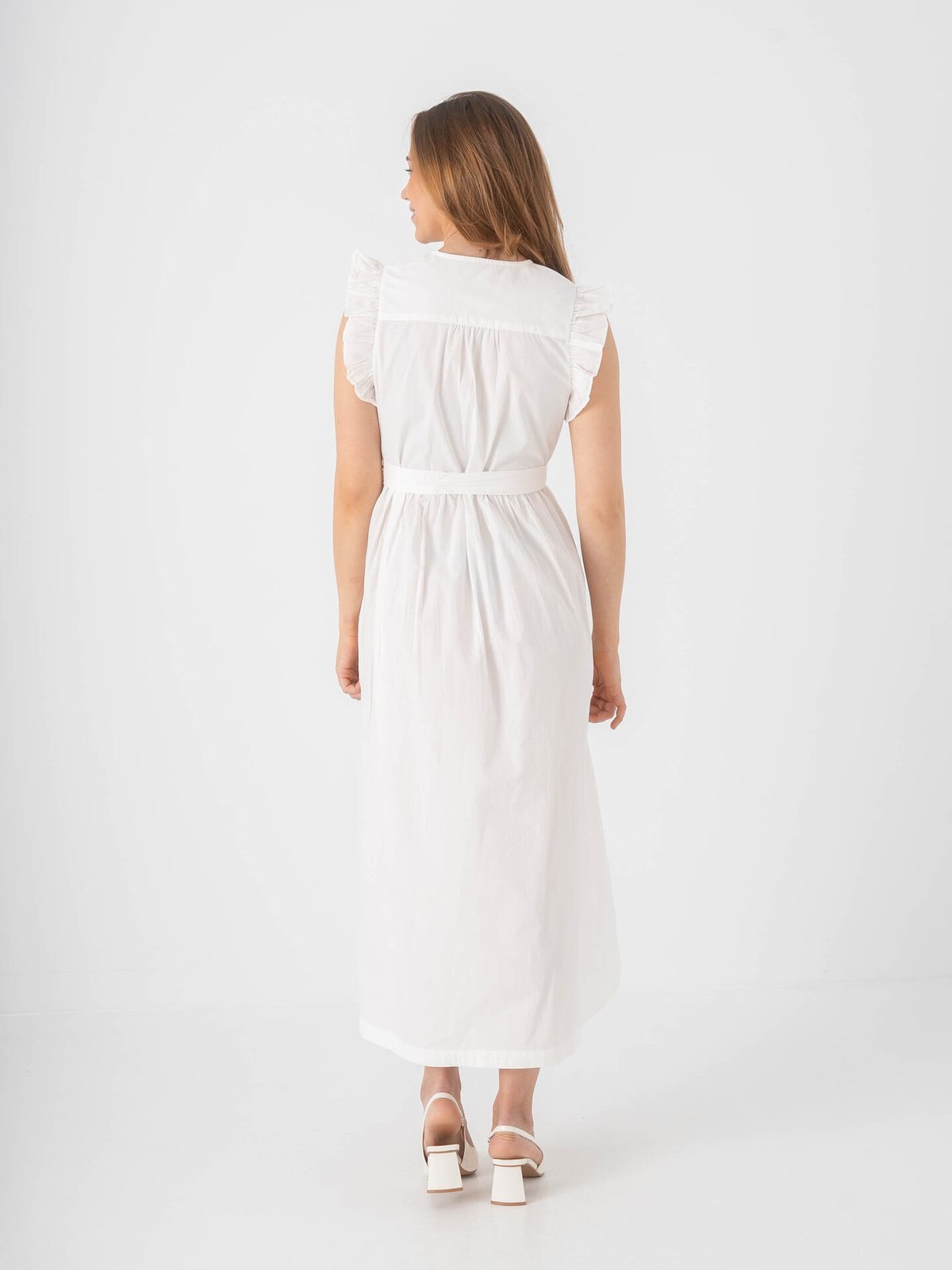 Selected Femme Blair Ida Regular Short Sleeve Long Dress Bright White