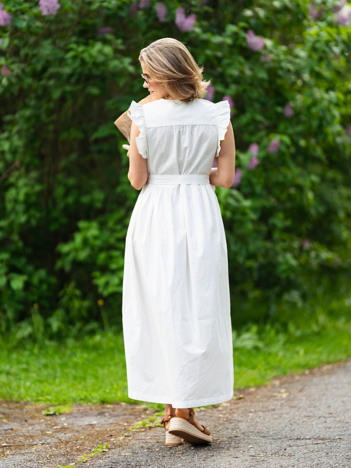Selected Femme Blair Ida Regular Short Sleeve Long Dress Bright White