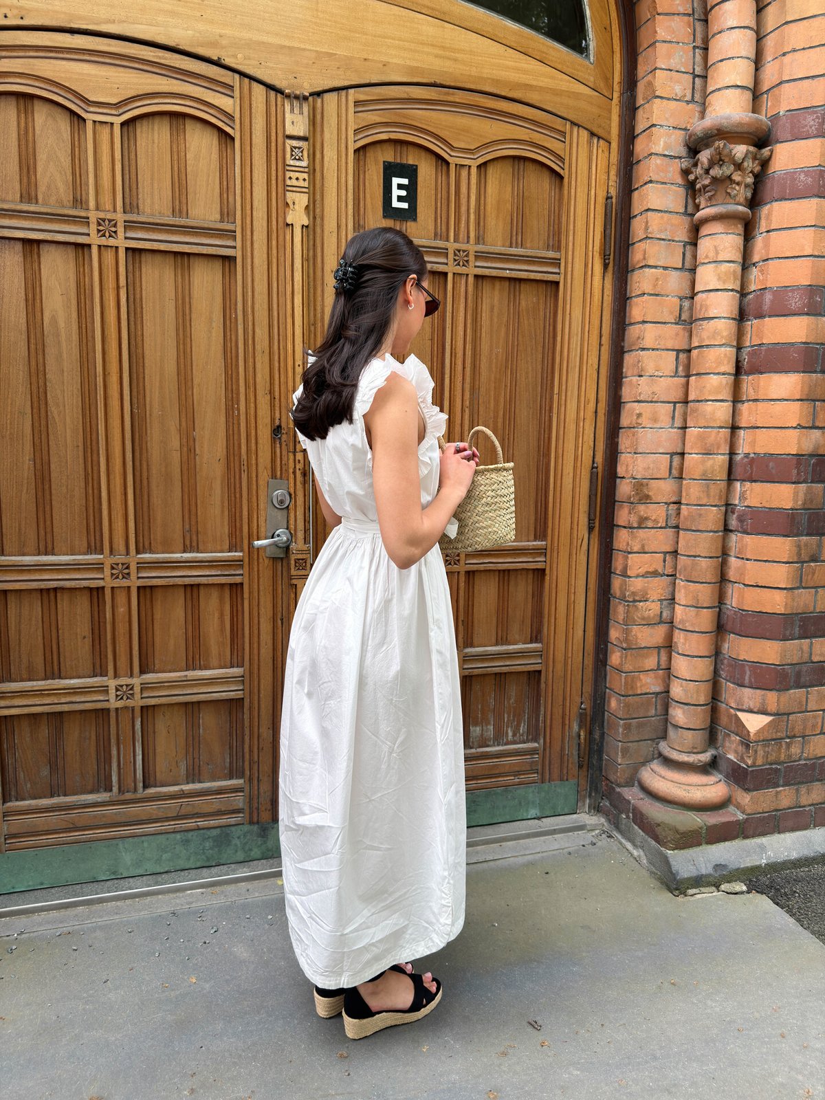 Selected Femme Blair Ida Regular Short Sleeve Long Dress Bright White