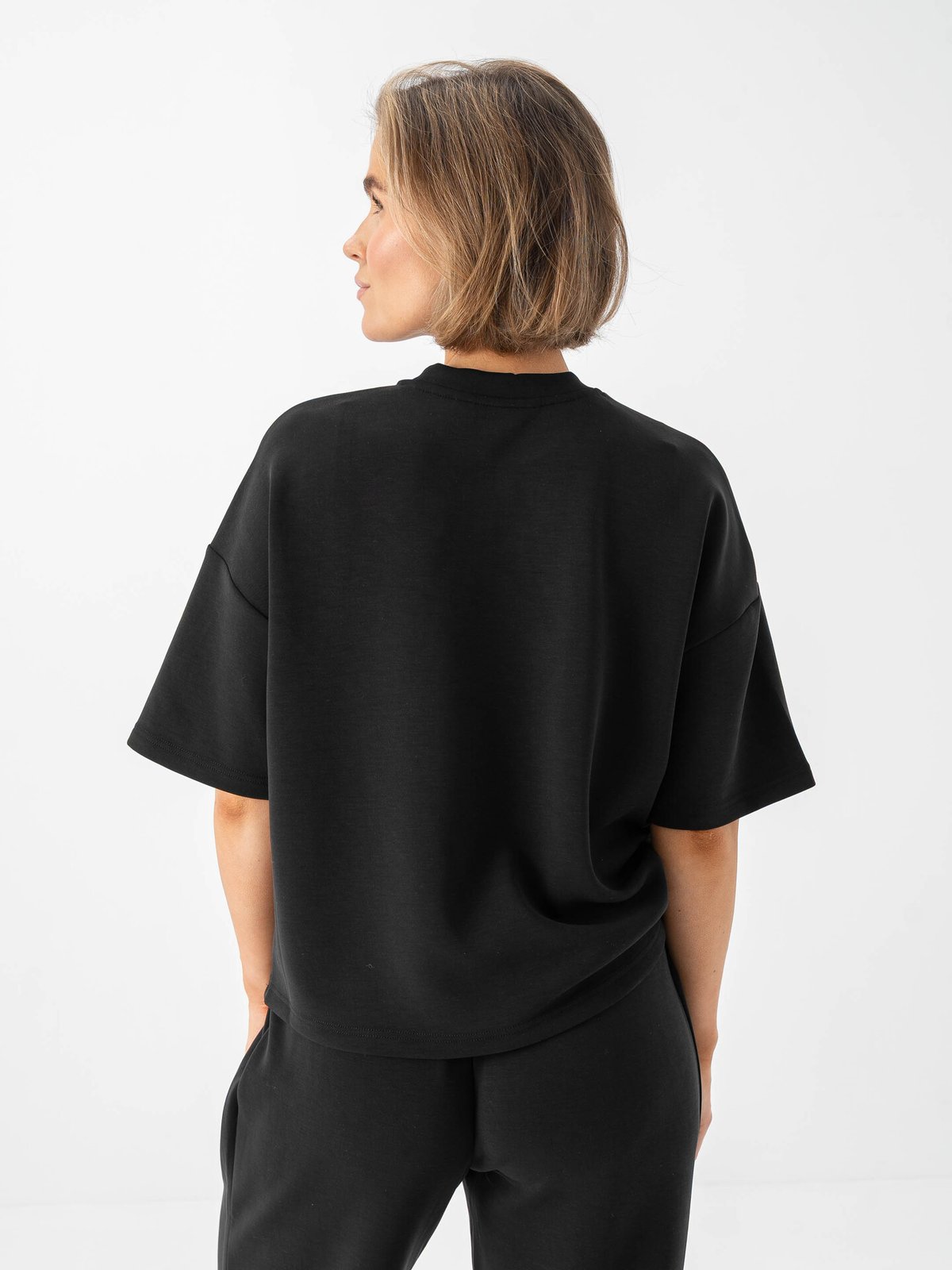 Selected Femme Oversized Tenny Tee Black