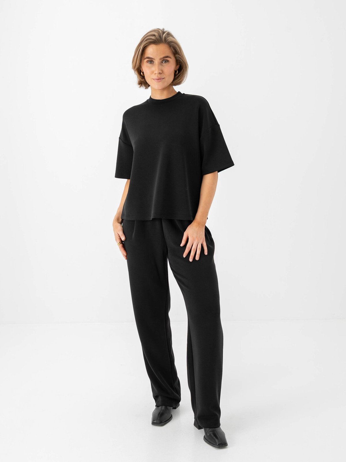 Selected Femme Oversized Tenny Tee Black