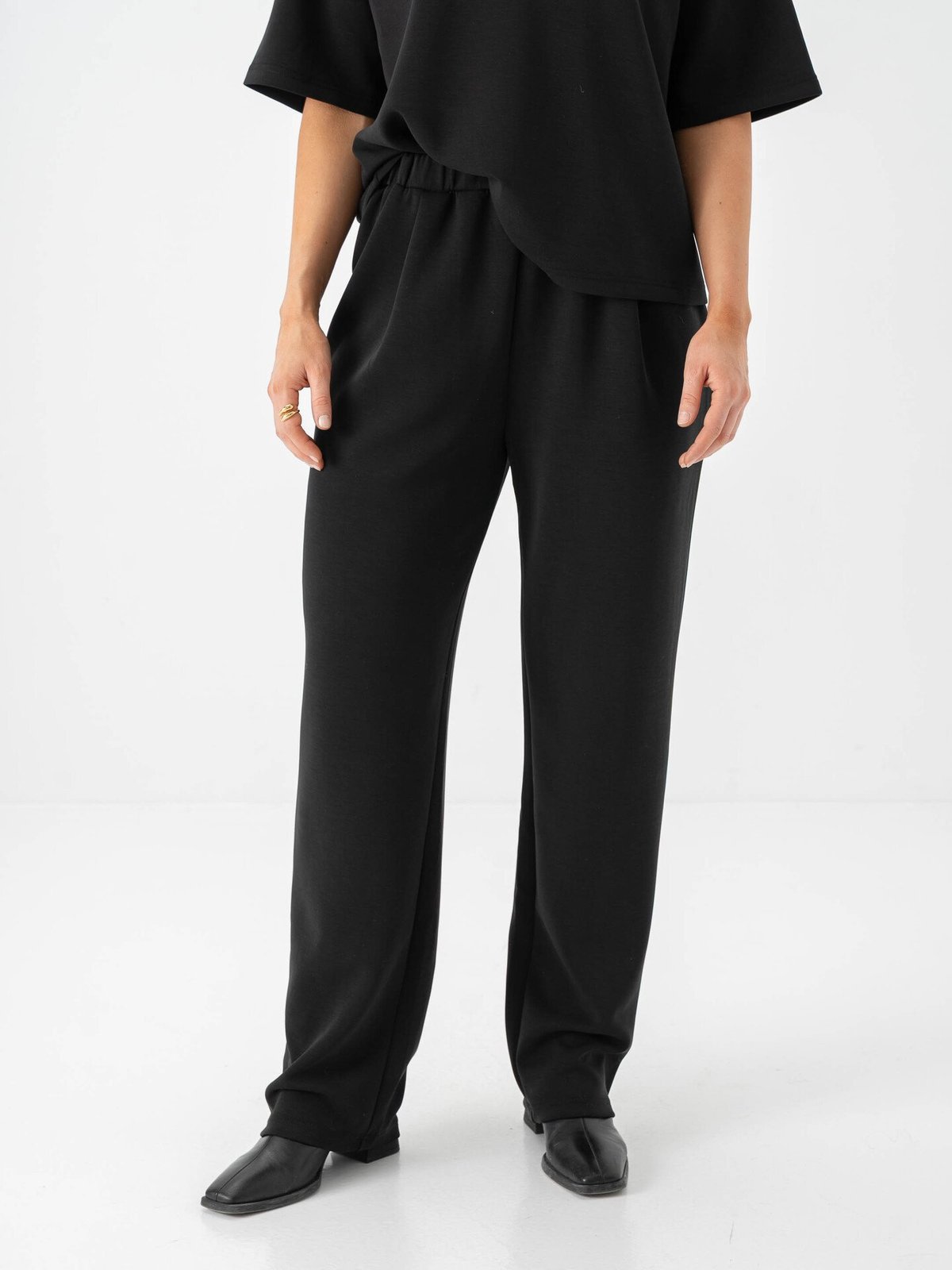 Selected Femme Tenny High Waist Pant Black