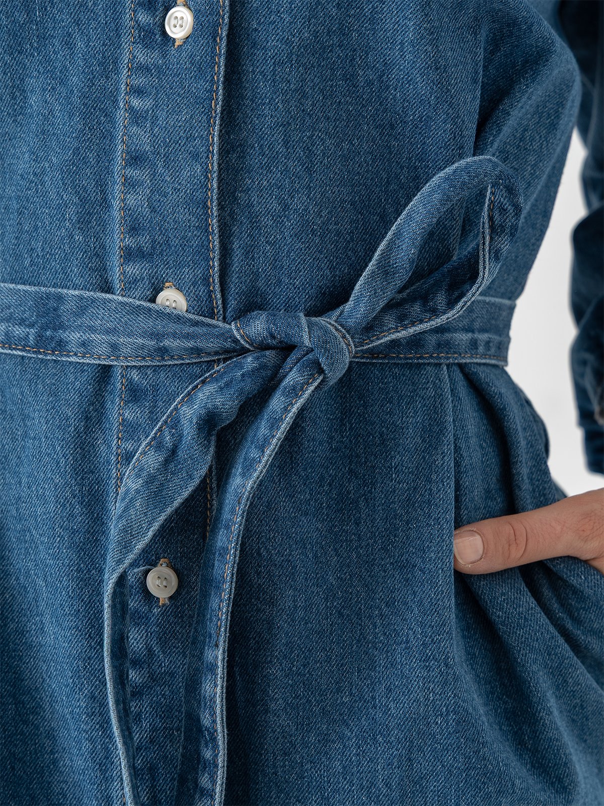 Selected Femme Regular Agathe Long Denim Dress Medium Blue Denim