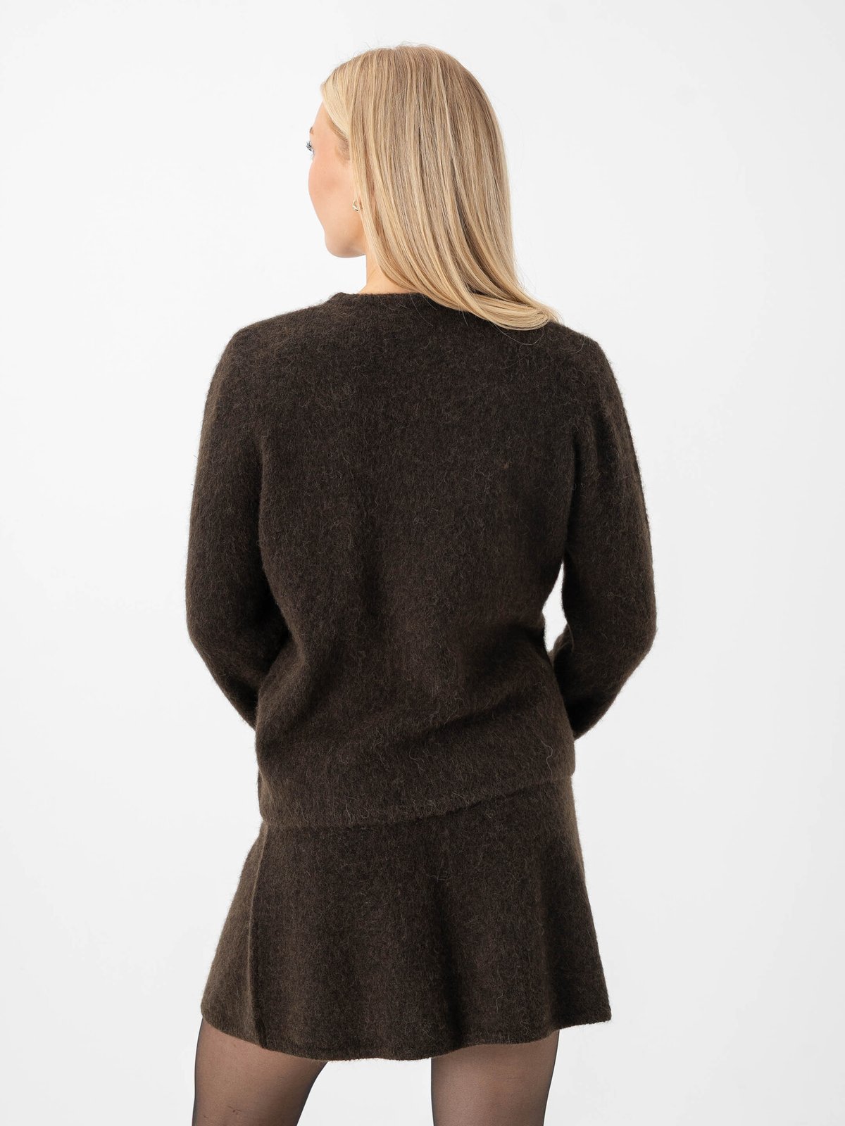 Selected Femme Lulu Brushed Long Sleeve Knit O-Neck Delicioso MELANGE