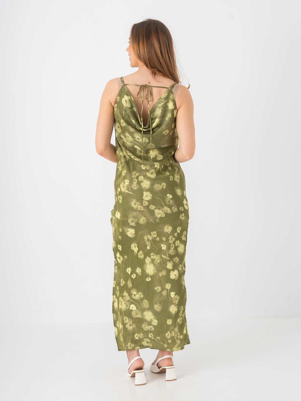 Selected Femme Giona Slim Ankle Strap Dress Lint All Over Print Flower