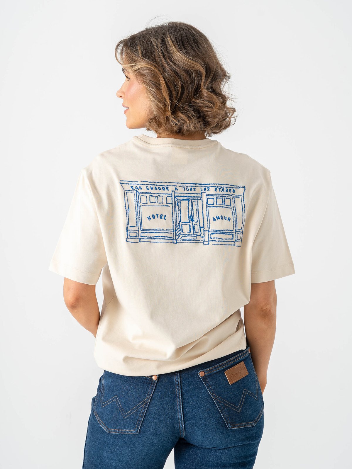 Selected Femme Relaxed Brook Short Sleeve Hotel Amour Tee Angora