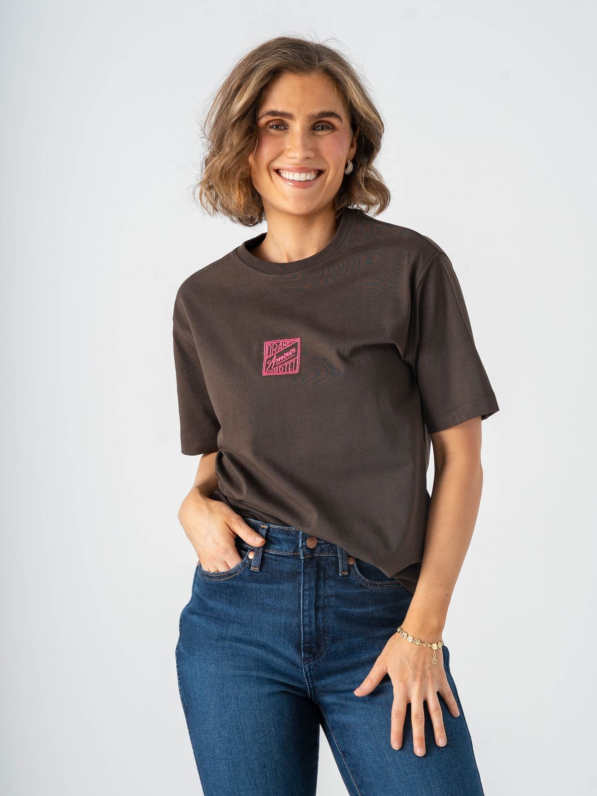 Selected Femme Relaxed Brook Short Sleeve Hotel Amour Tee Delicioso