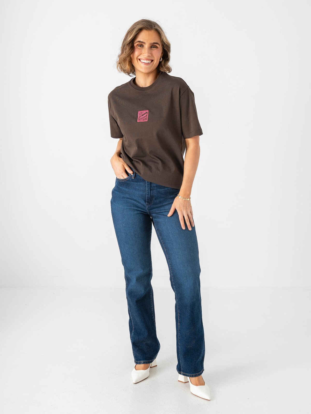 Selected Femme Relaxed Brook Short Sleeve Hotel Amour Tee Delicioso