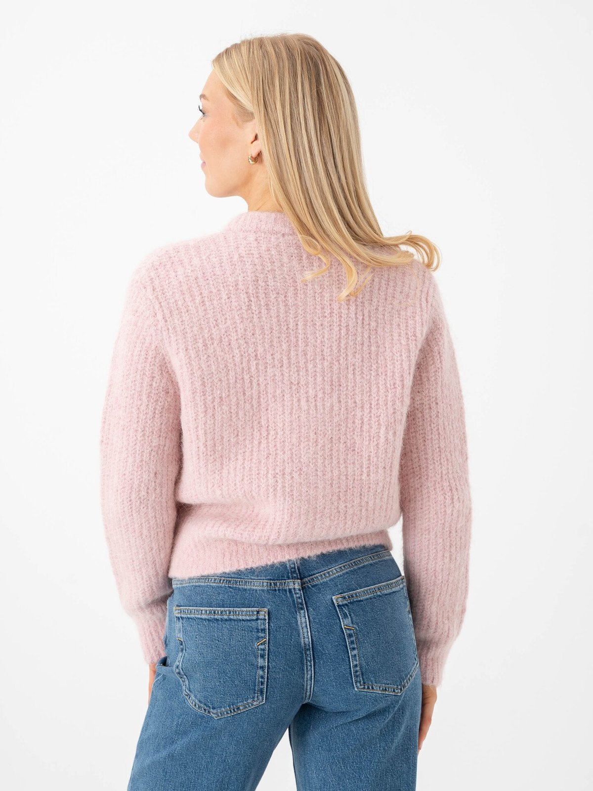 Selected Femme Gabriella Long Sleeve O-Neck Button Cardigan Bleached Mauve