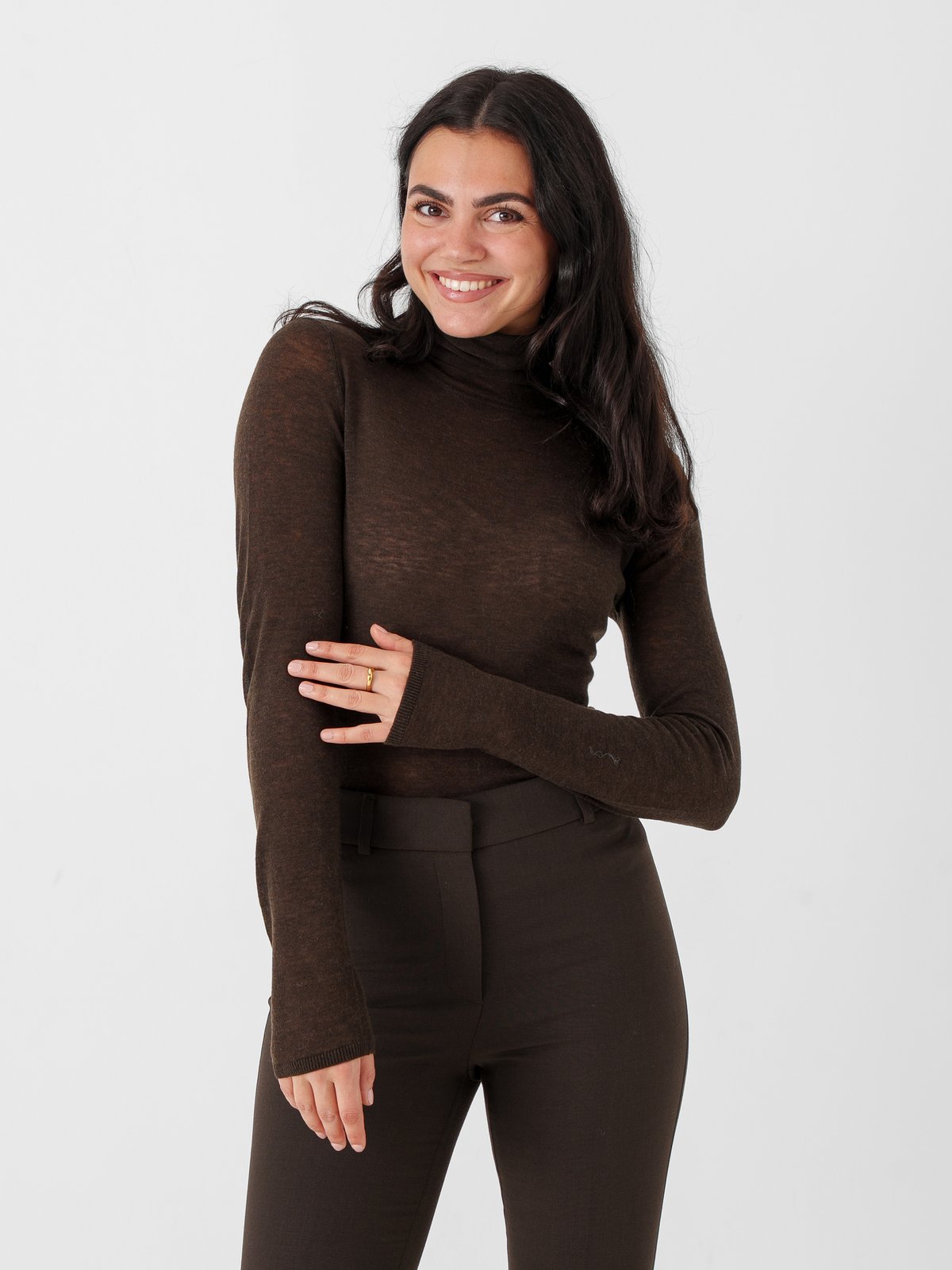 Selected Femme Vendy Wool Long Sleeve Knit Roll Neck Delicioso