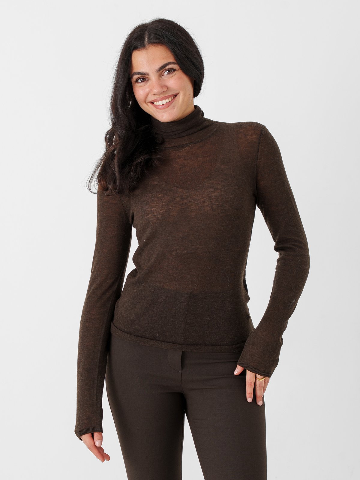 Selected Femme Vendy Wool Long Sleeve Knit Roll Neck Delicioso