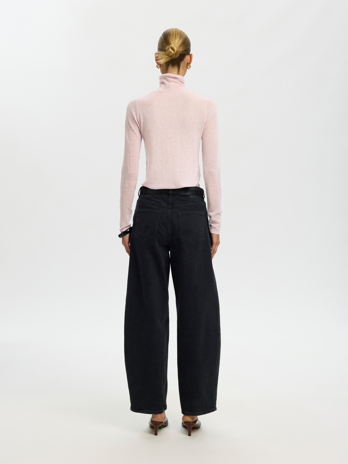 Selected Femme Vendy Wool Long Sleeve Knit Roll Neck Winsome Orchid