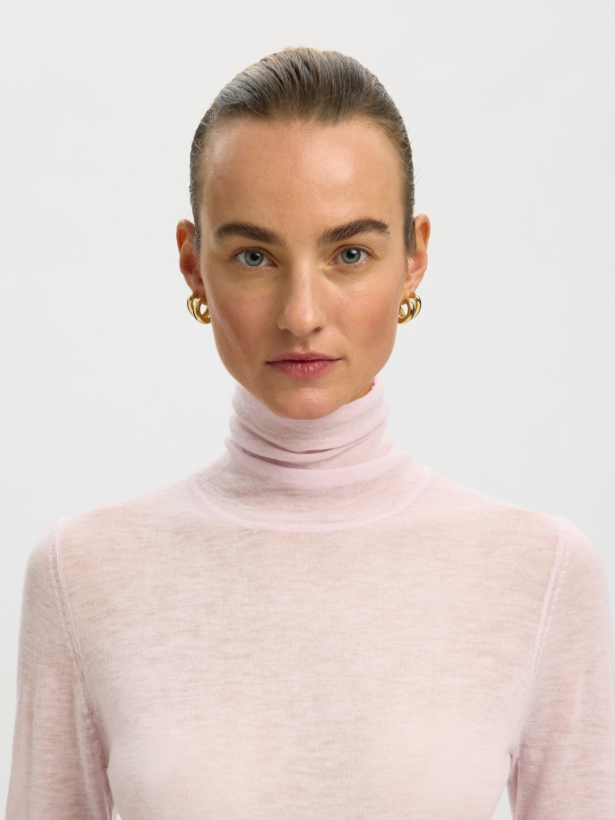 Selected Femme Vendy Wool Long Sleeve Knit Roll Neck Winsome Orchid