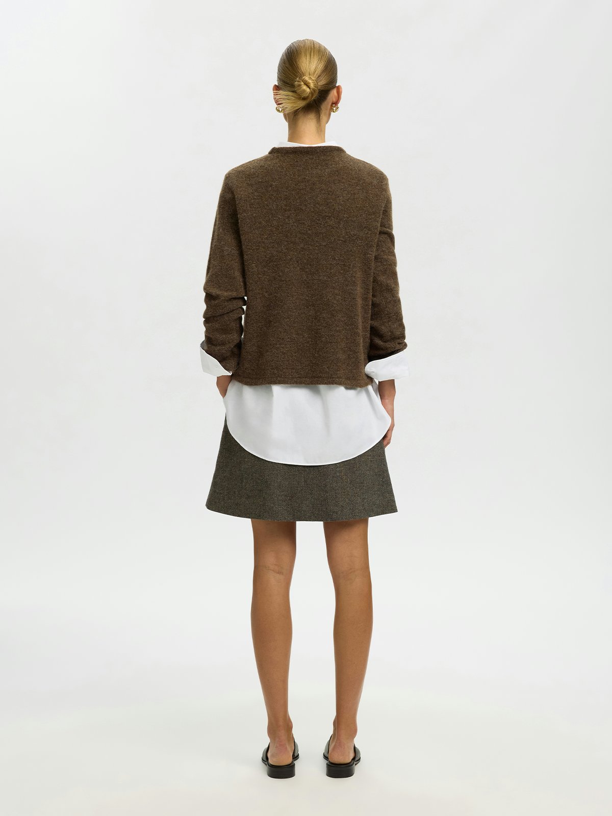Selected Femme Lulu New Long Sleeve Knit O-Neck Dachshund